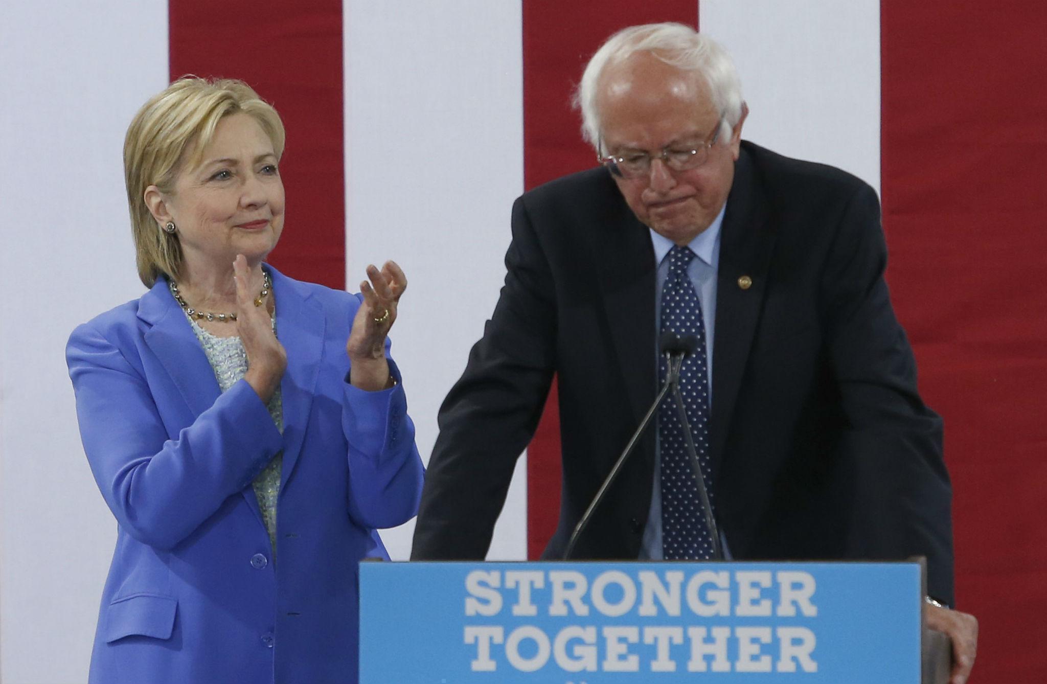 &#13;
Bernie Sanders officially endorsed Ms Clinton this week &#13;