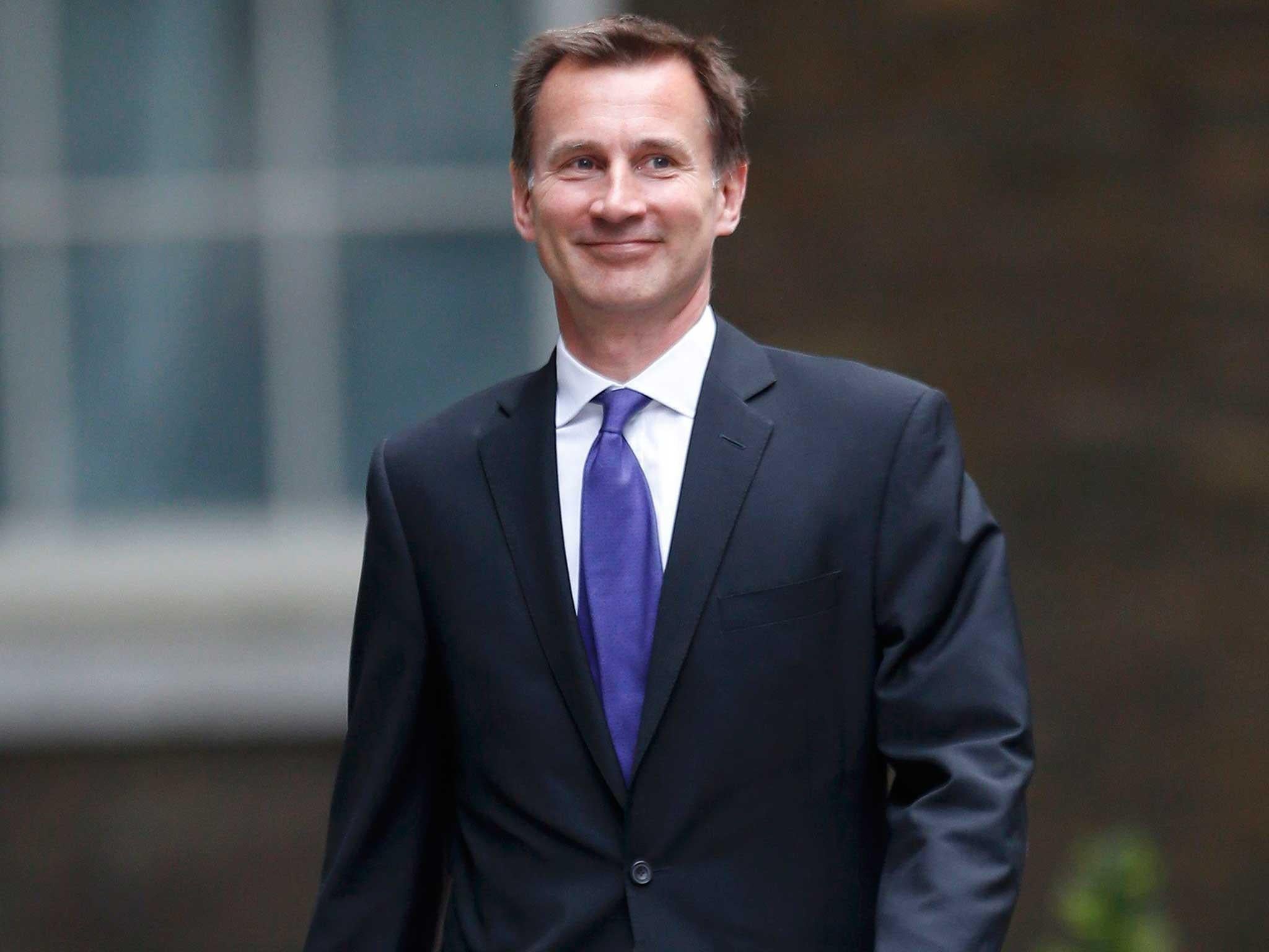 Jeremy Hunt, the Health Secretary