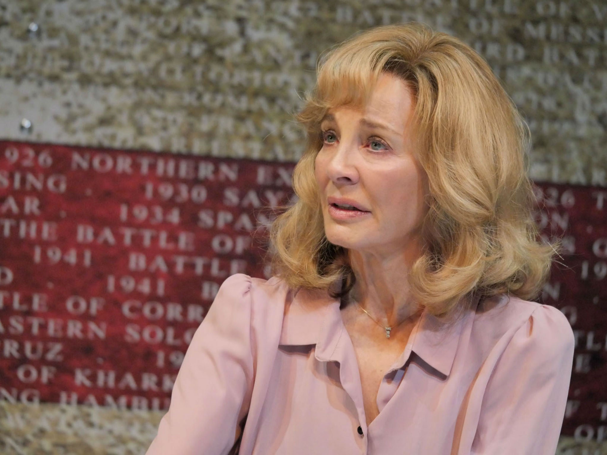 Anne Archer as Jane Fonda in The Trial of Jane Fonda at London's Park Theatre