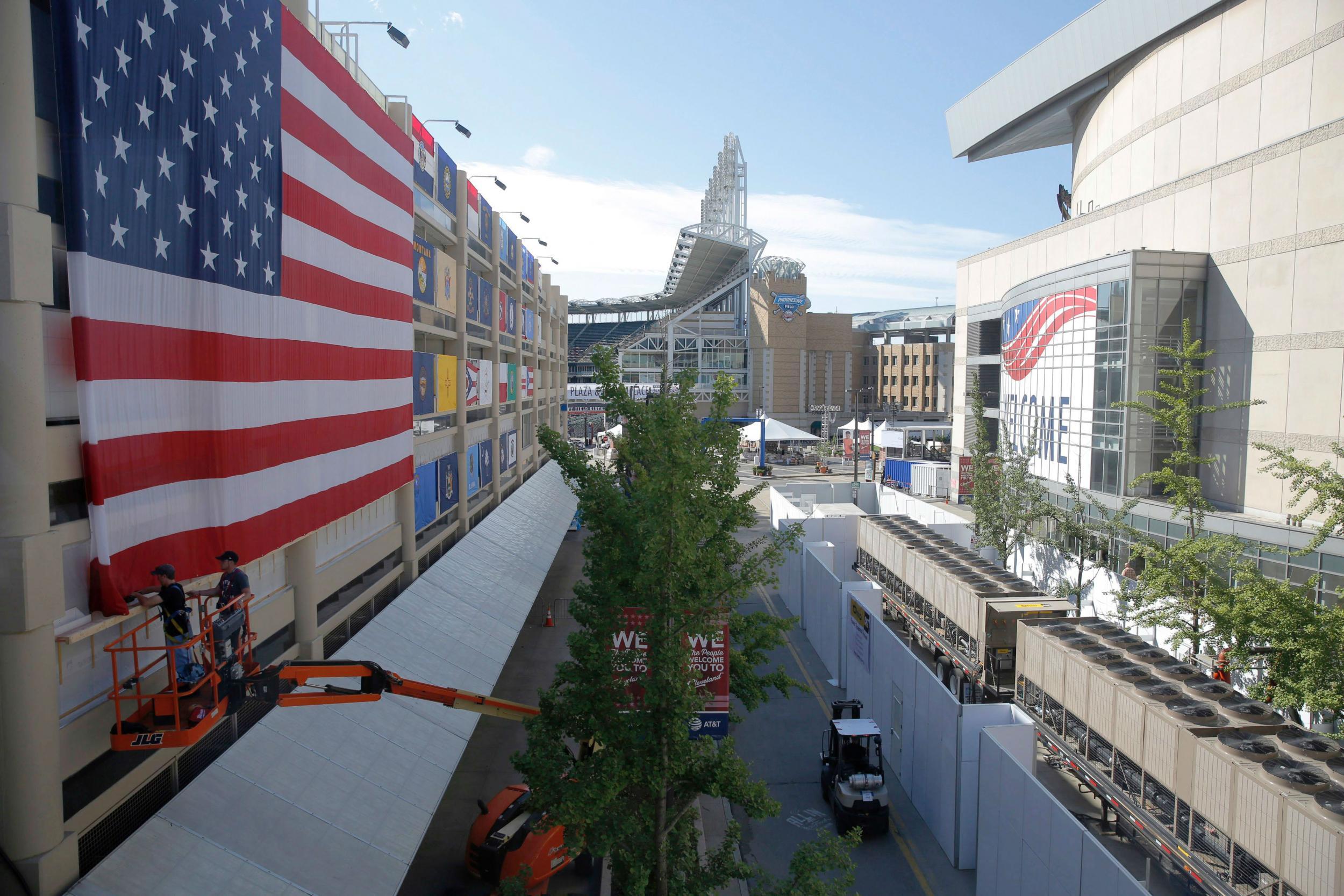 The Quicken Loans Arena in Cleveland, venue for the Republican convention