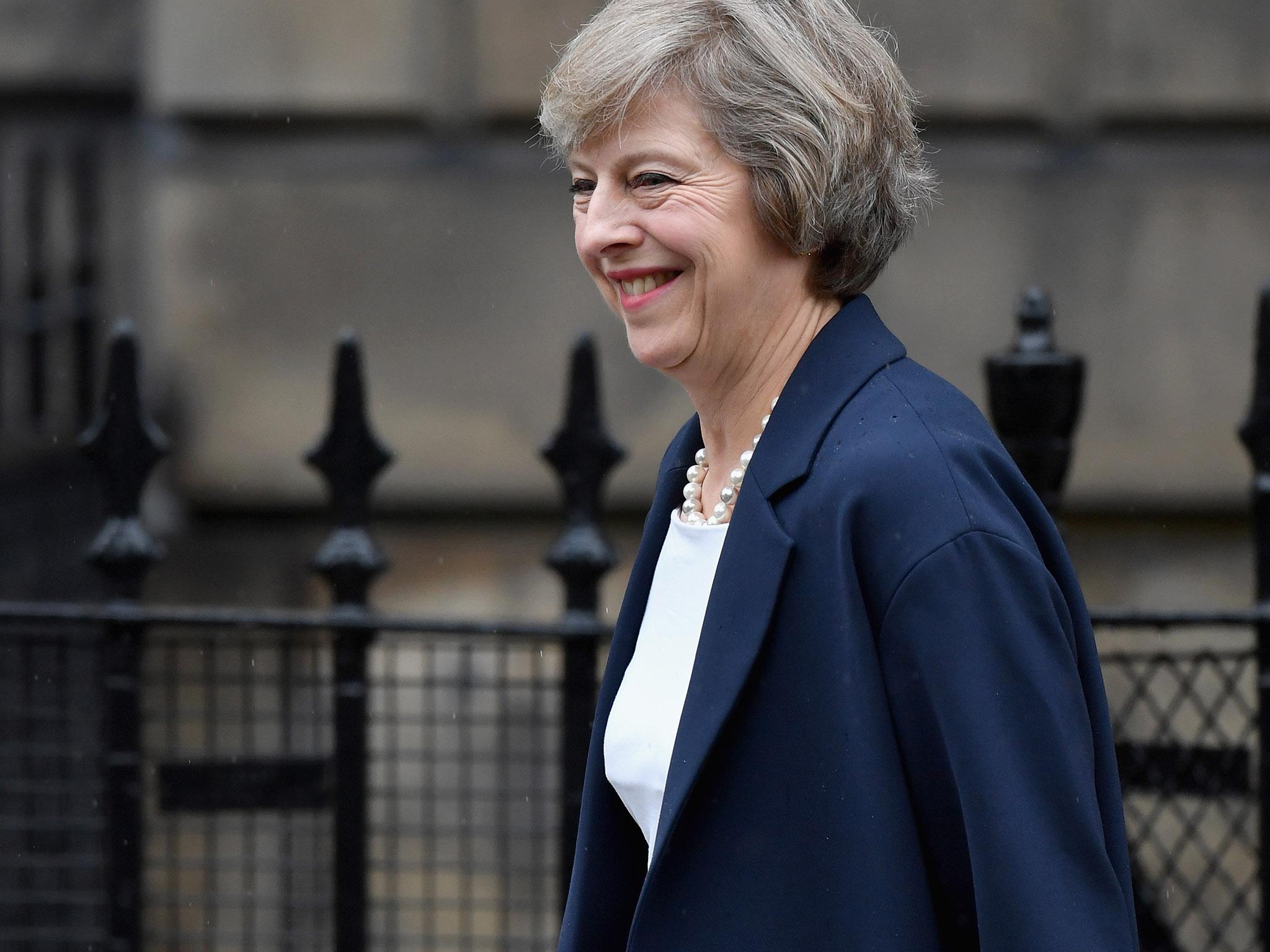 Theresa May departs Bute House after meeting with First Minister Nicola Sturgeon on July 15, 2016 in Edinburgh