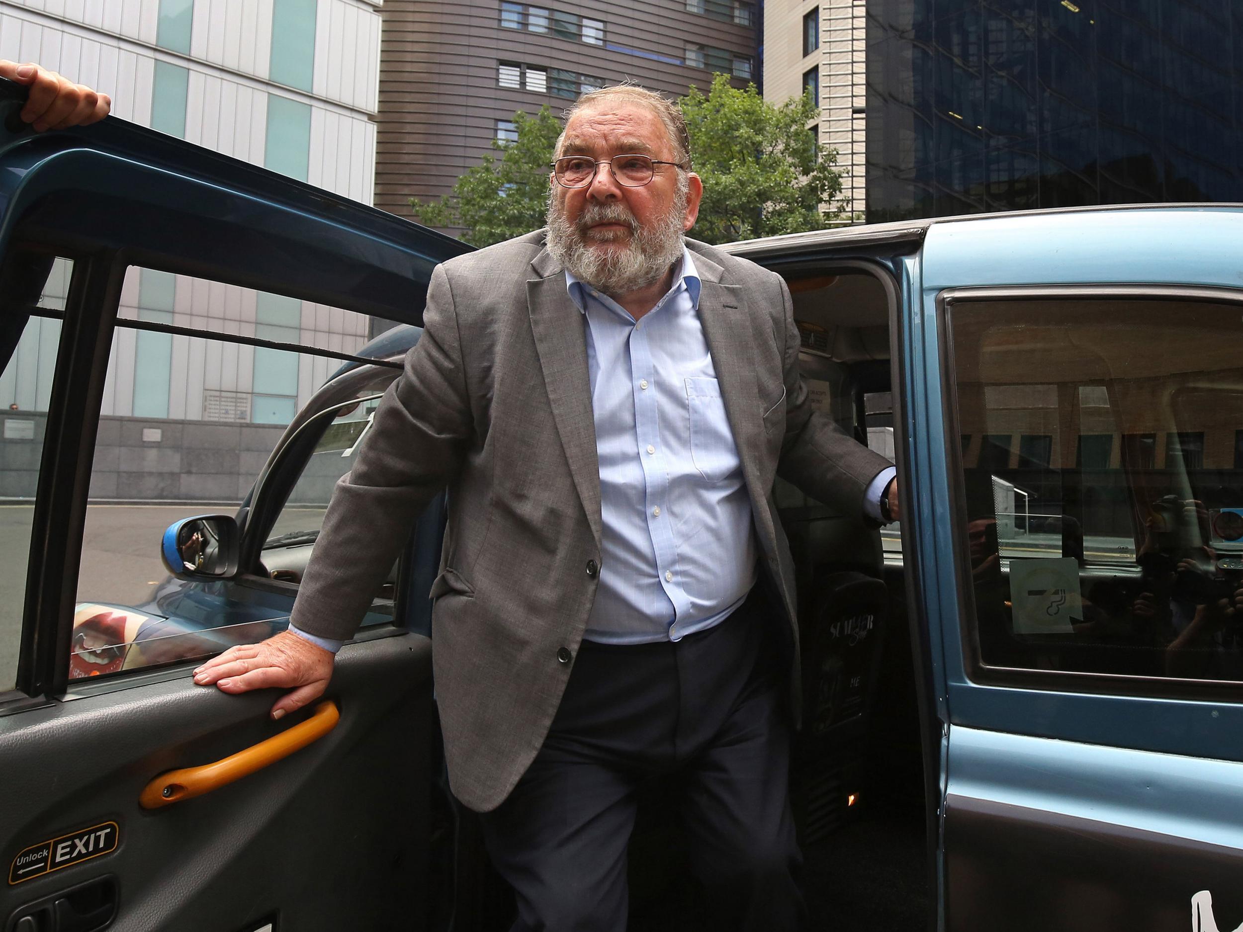 Lord Hanningfield, real name Paul White, arrives at Southwark Crown Court in London