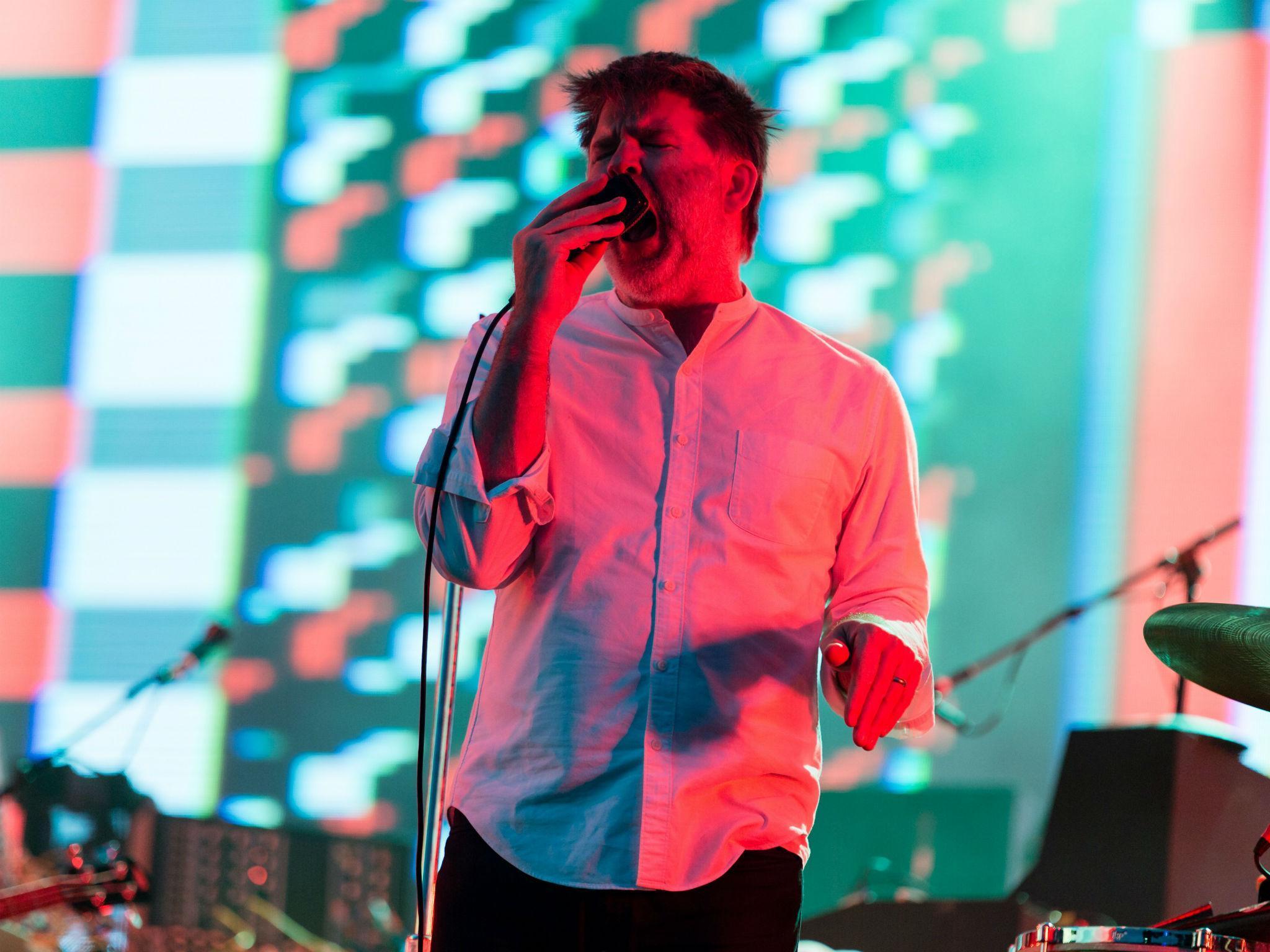 LCD Soundsystem's James Murphy performs at Lovebox Festival, Victoria Park