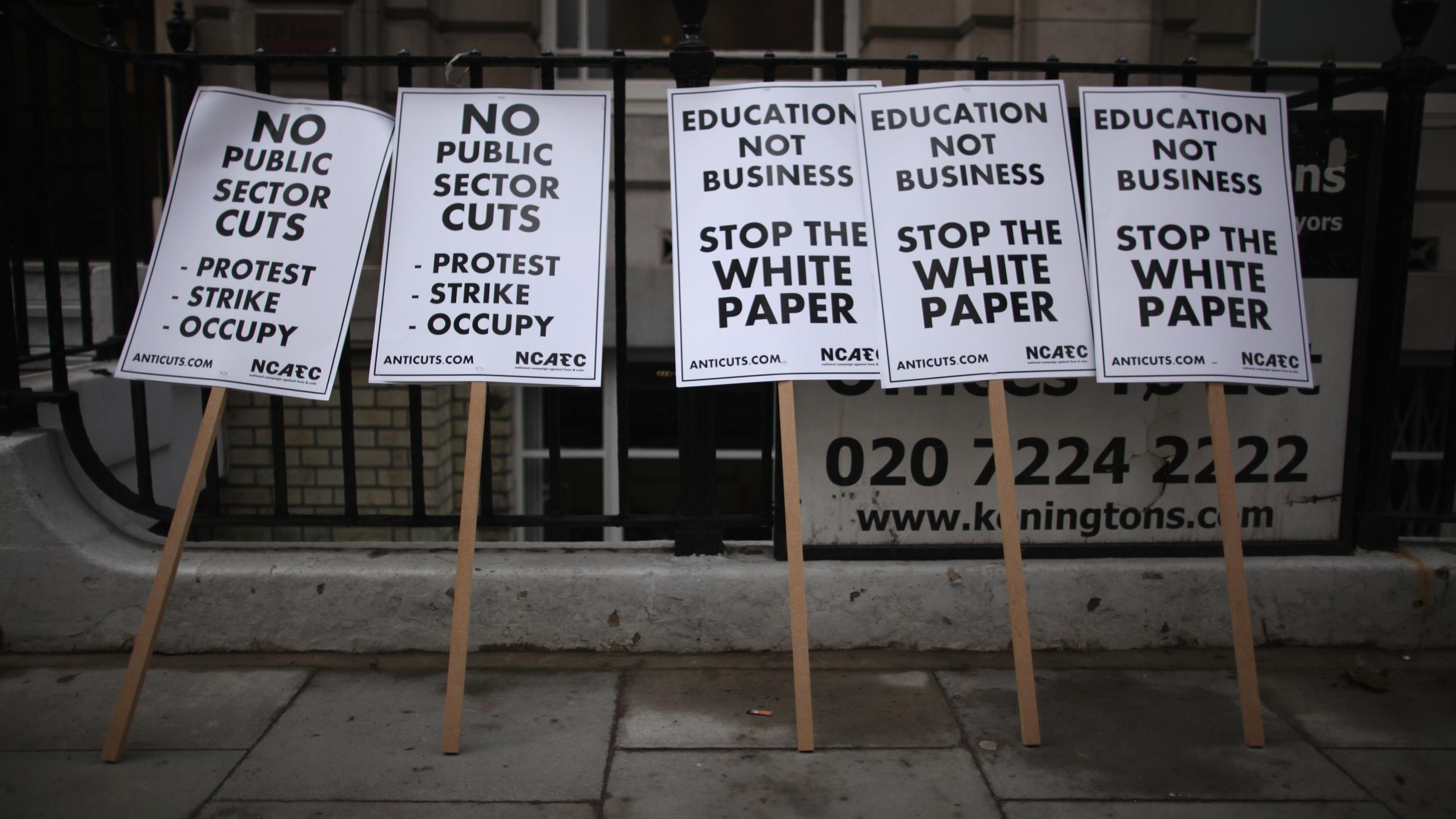 NCAFC has staged a sit-in at the Department for Education while chanting: 'Drop the Bill'