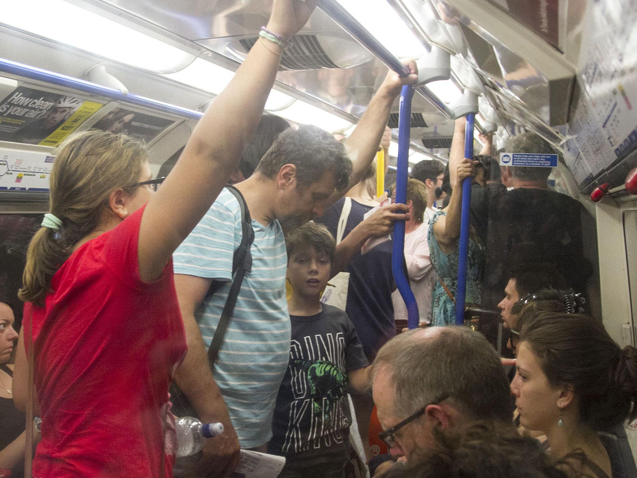 Tube commuters in London suffered even more than usual in the heat