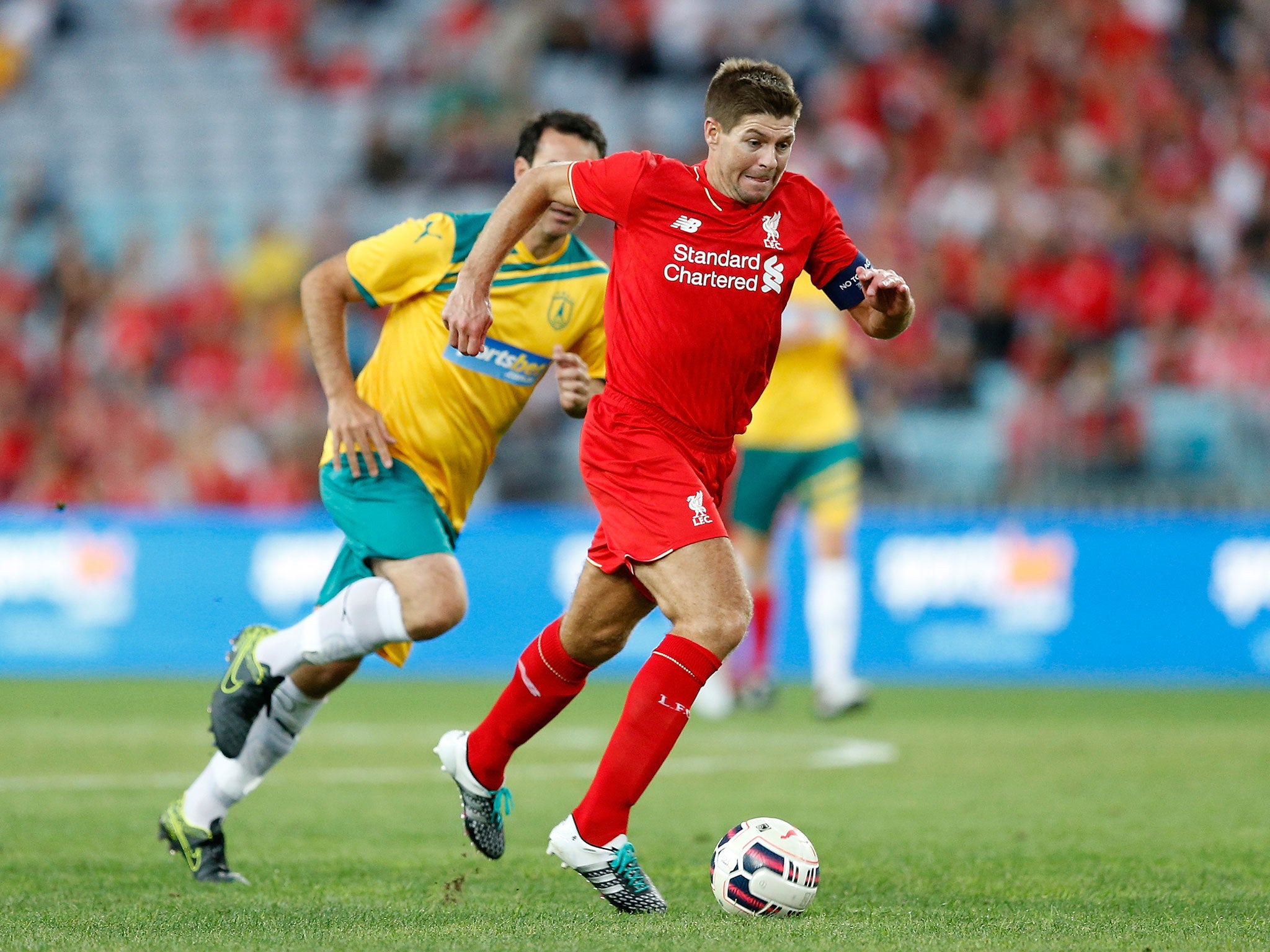 Steven Gerrard captained the Liverpool Legends last January against the Australian Legends