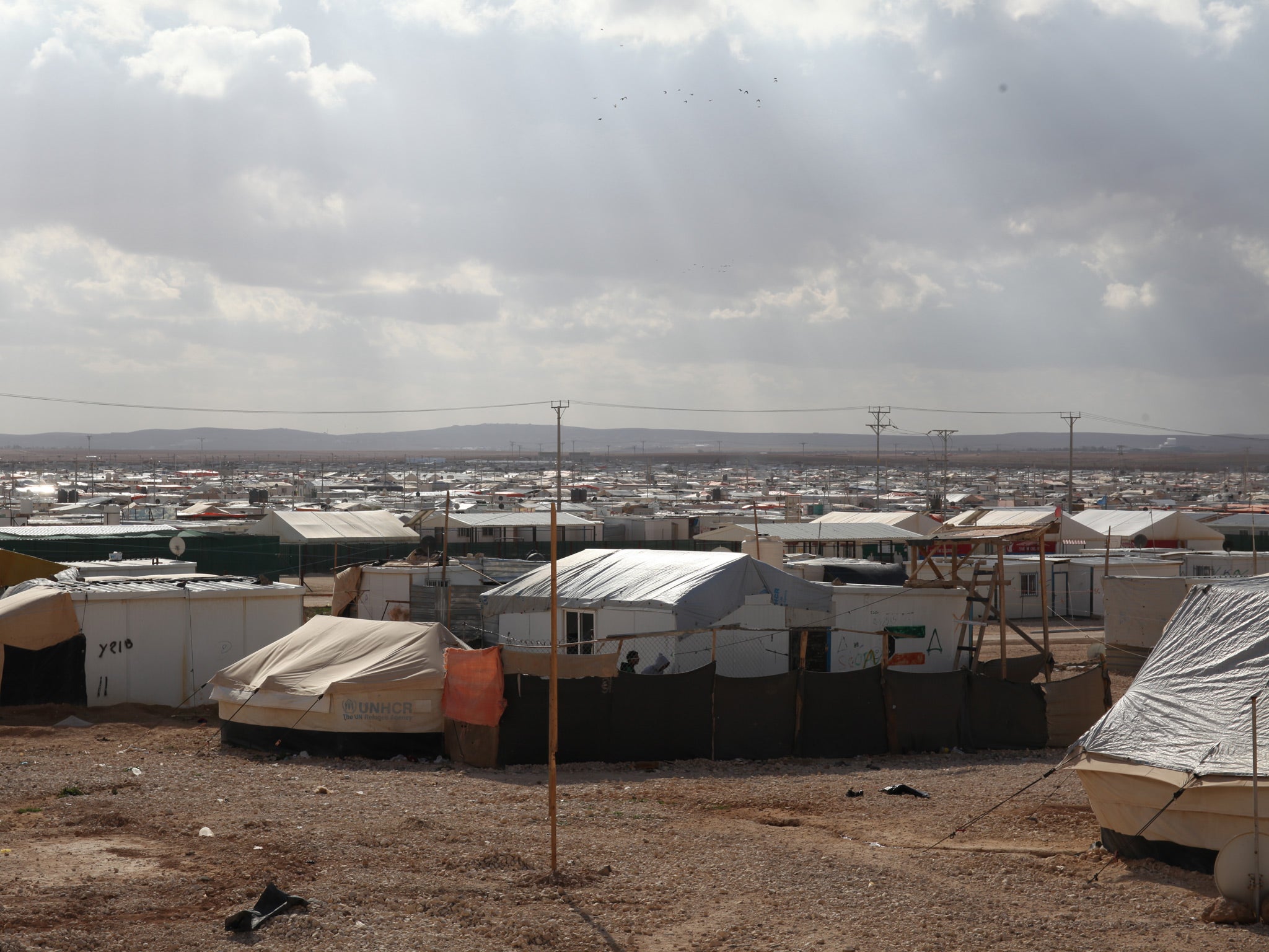 Some of the homes in Zaatari, now the size of Bath