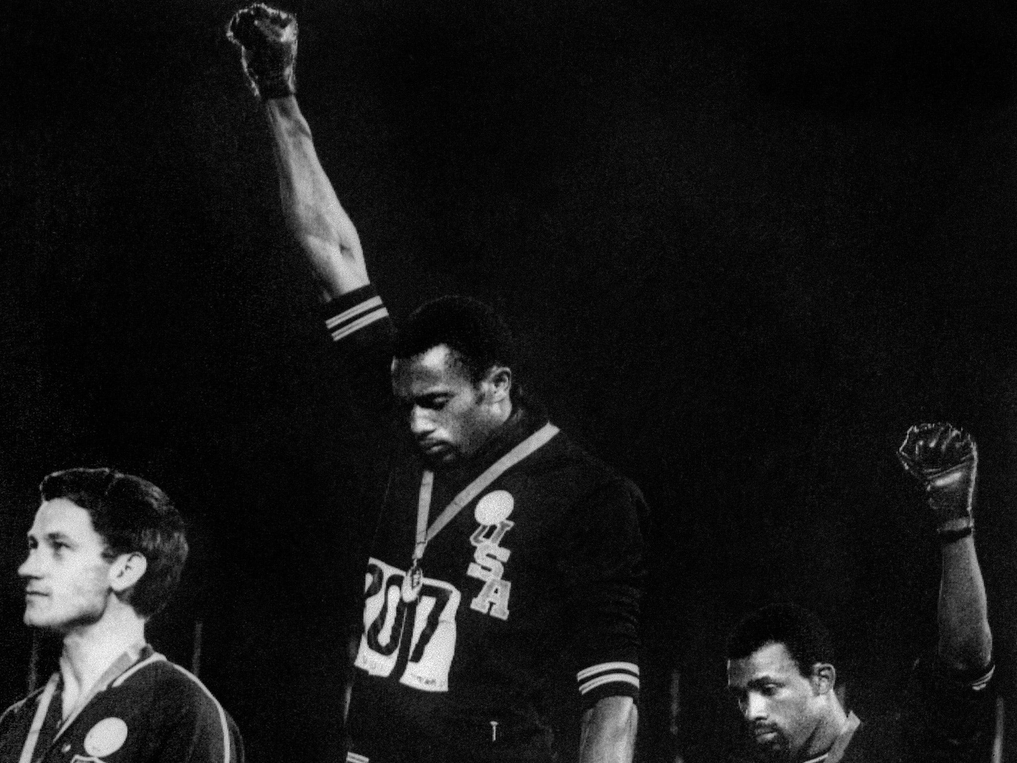 Tommie Smith's and John Carlos's Black Power salute in 1968 went down in Olympic history