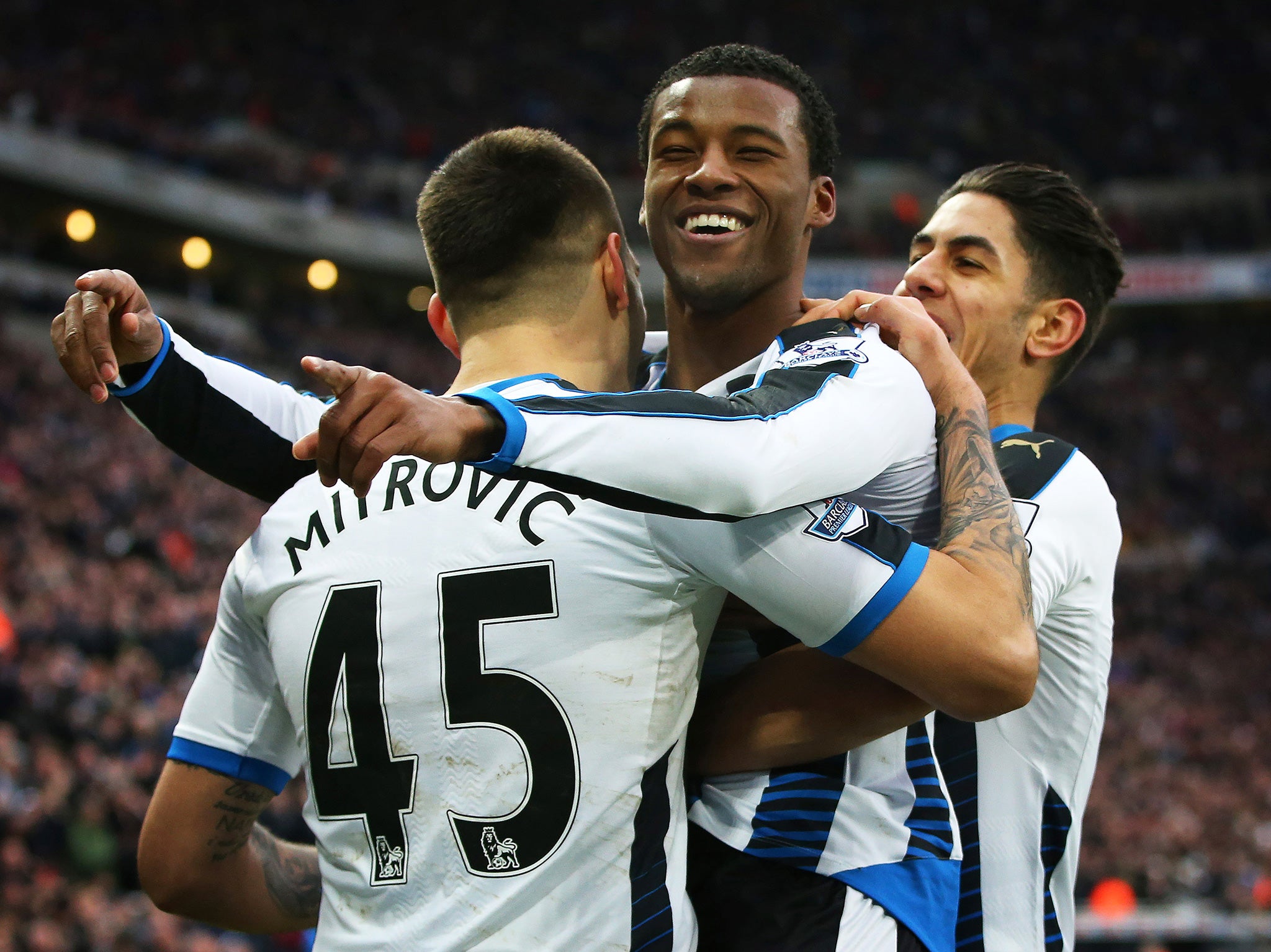 Wijnaldum scored 11 goals during Newcastle's relegation season