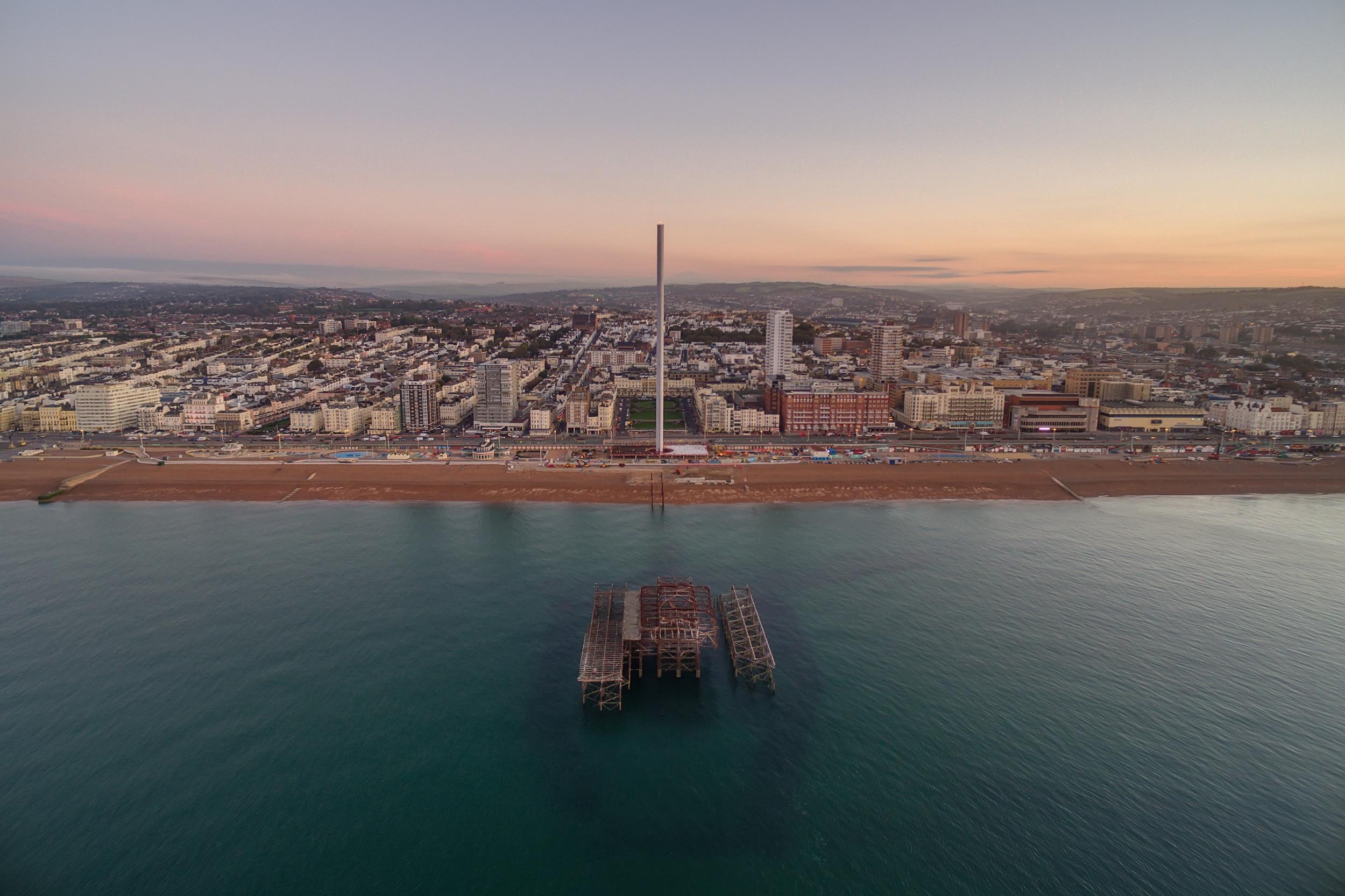 British Airways i360 is 162 metres high, allowing a bird's-eye-view of Brighton