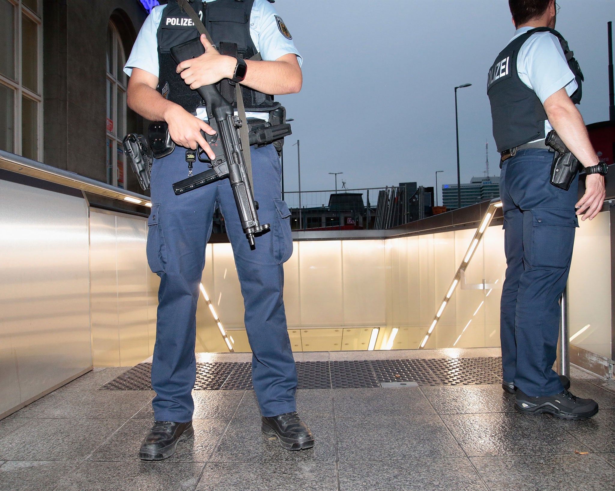 The Munich transport system was closed down, and taxis told not to pick up passengers