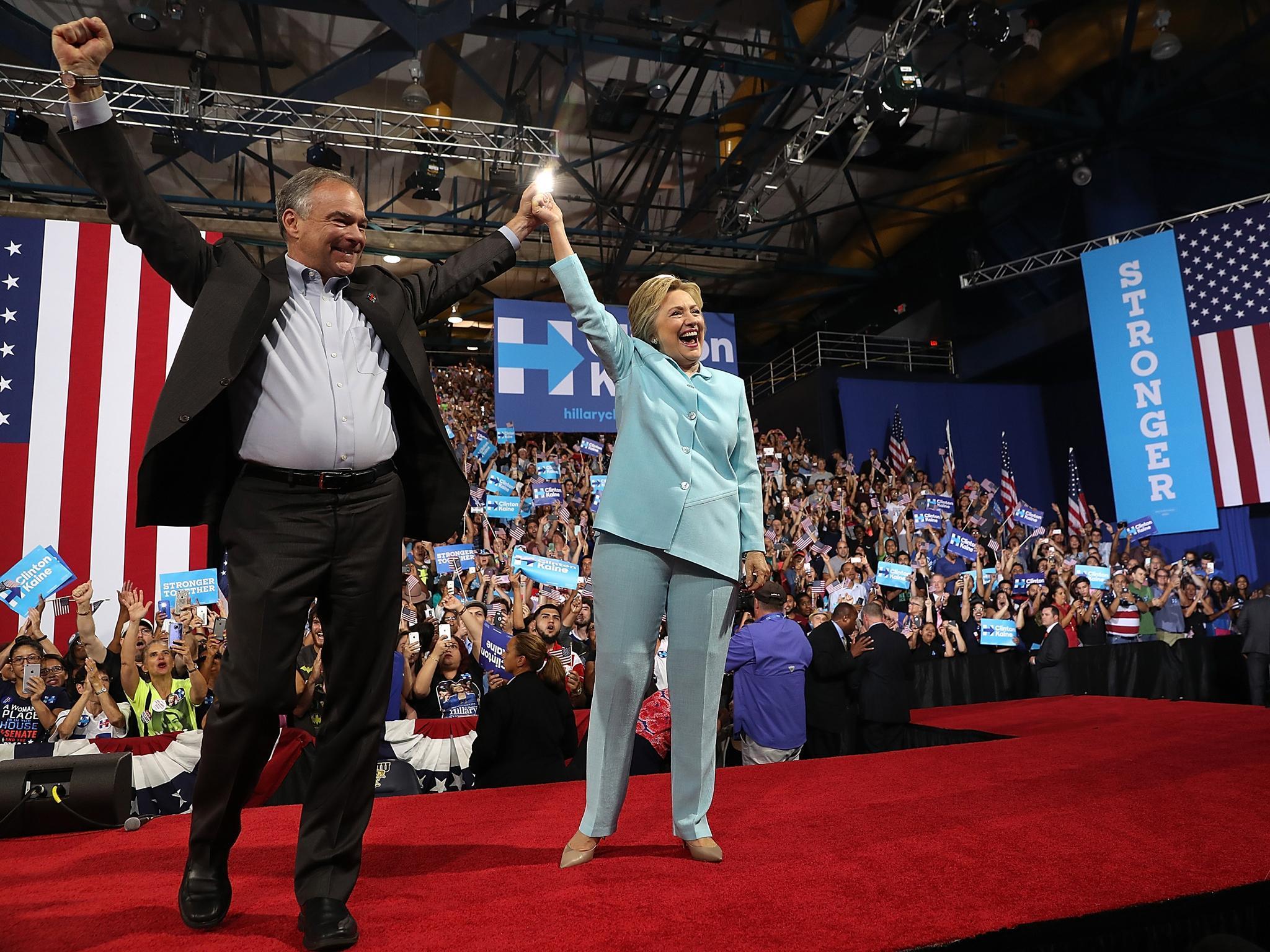 Senator Tim Kaine and Hillary Clinton were running mates in the 2016 presidential election