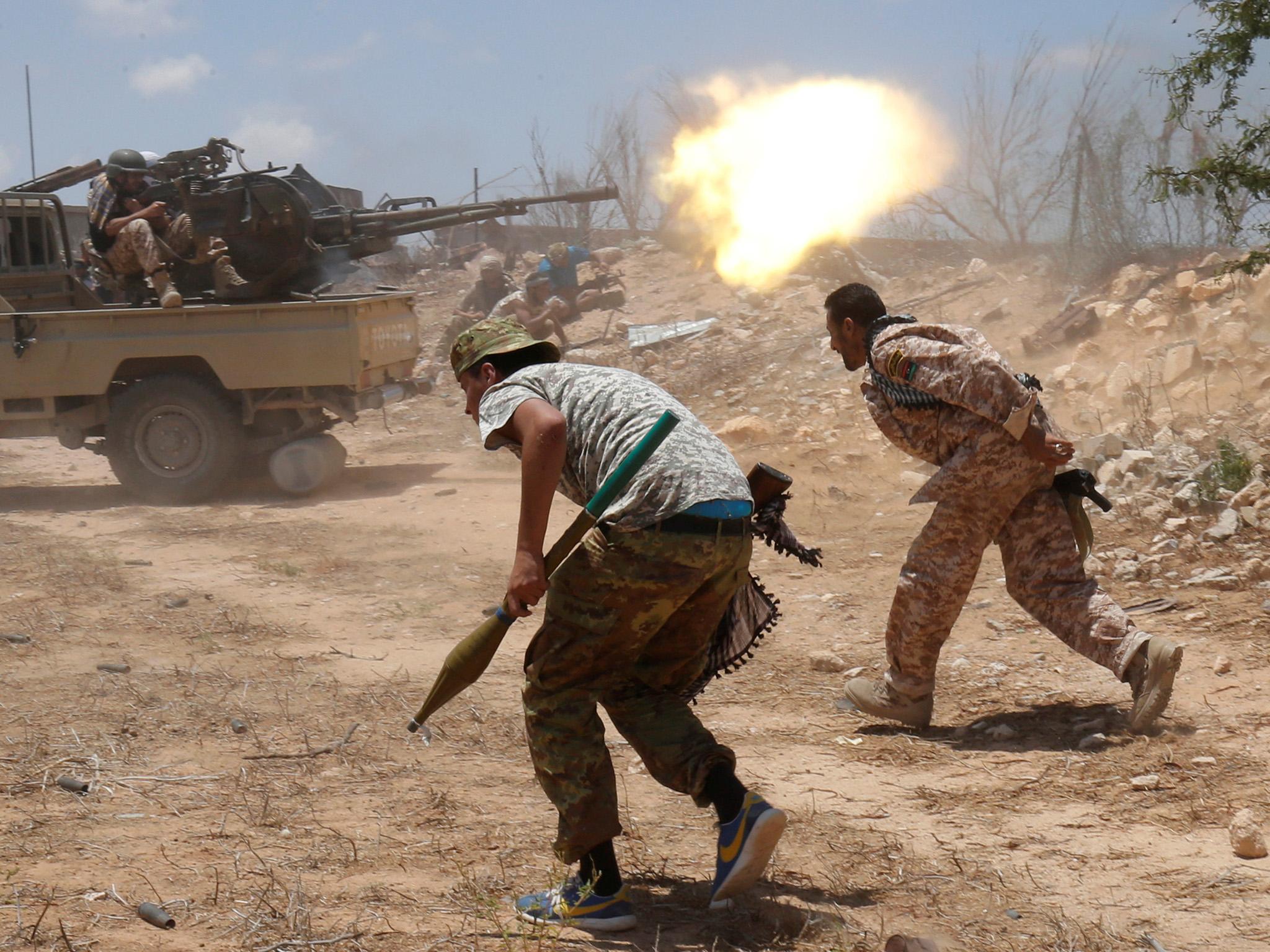 Libyan forces allied with the UN-backed battle Isis in Sirte, Libya, July 21, 2016. REUTERS/Goran Tomasevic