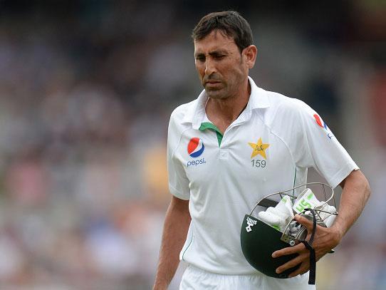 Younis Khan was the third of four Pakistan batsmen to lose their wicket late on the second evening (Getty)