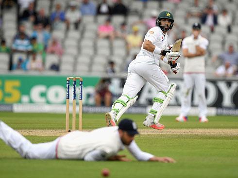 Misbah-ul-Haq held up England's progress with a half-century at Old Trafford on day three (Getty)