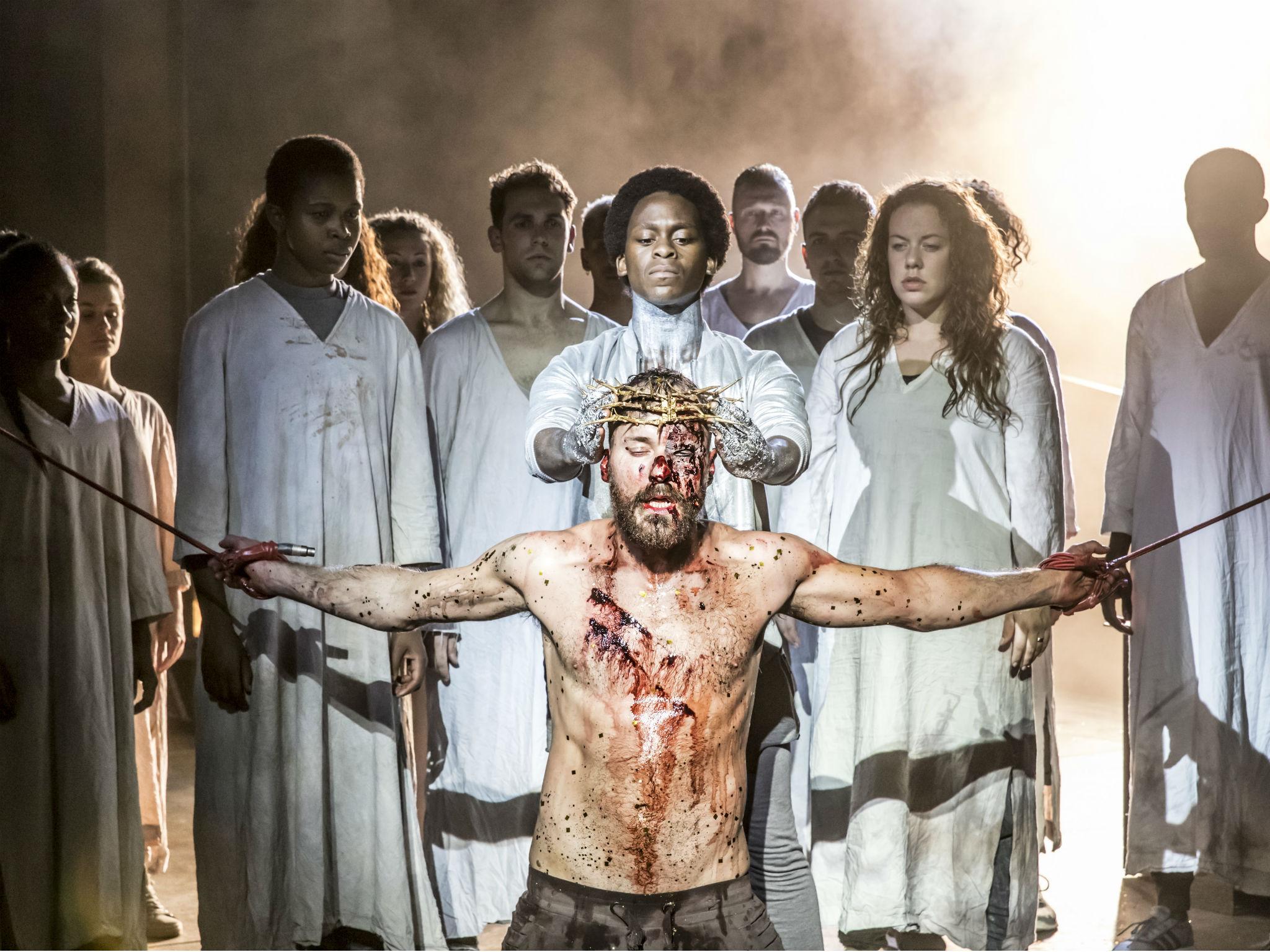 Tyrone Huntley and Declan Bennett as Judas and Jesus