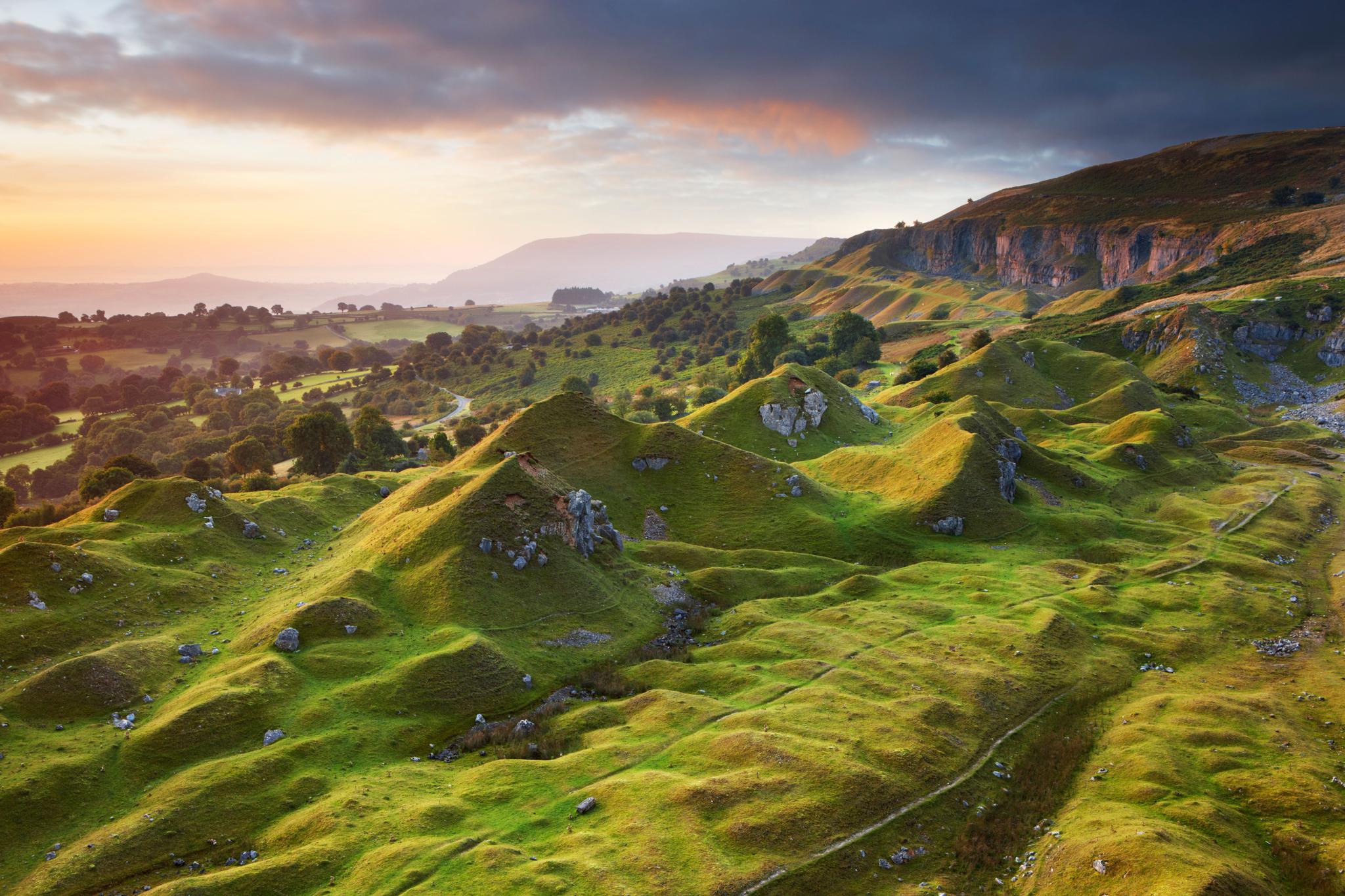 Llangattock Escarpment in the Brecon Beacons