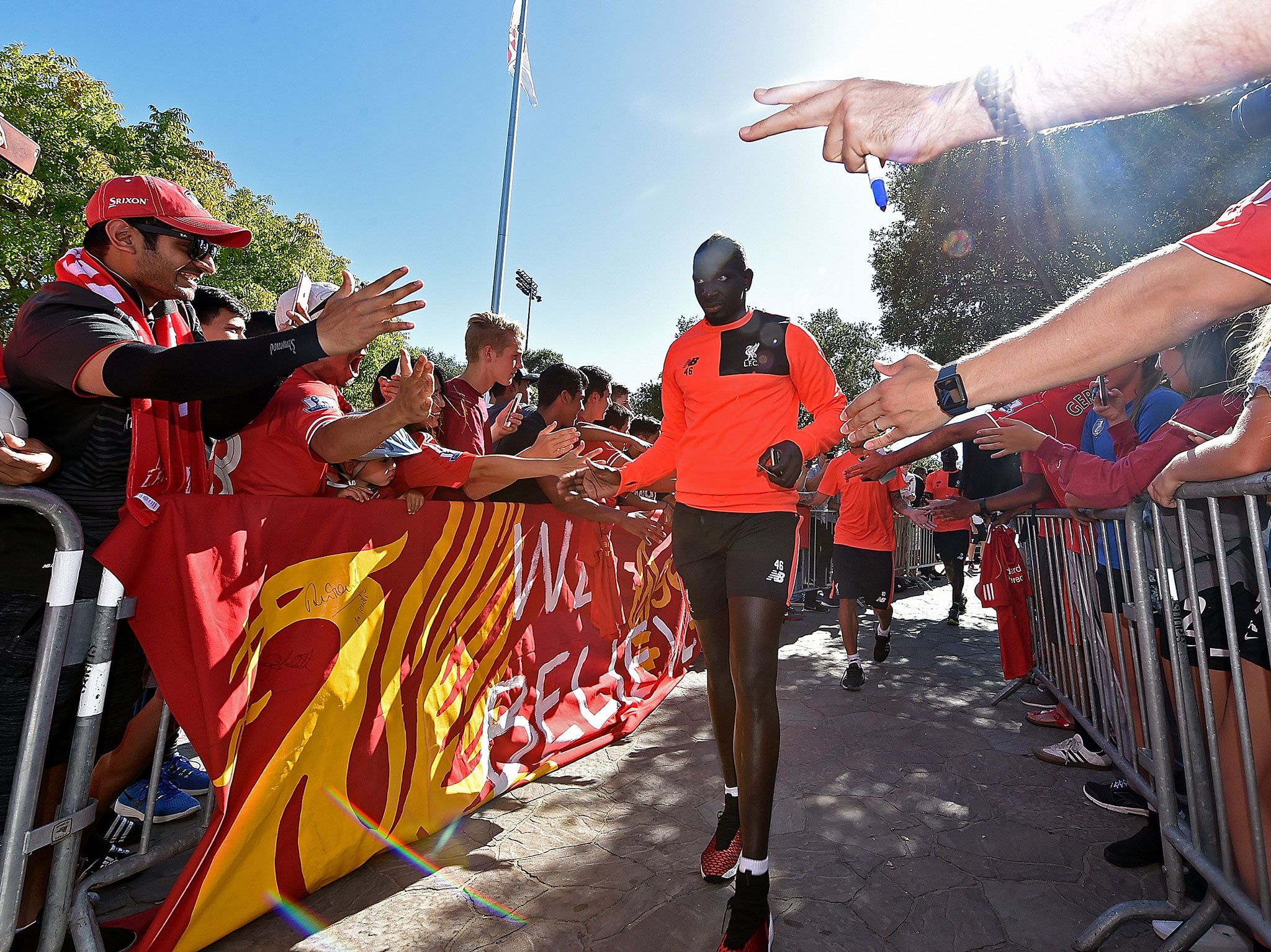 Sakho during Liverpool's pre-season tour to America