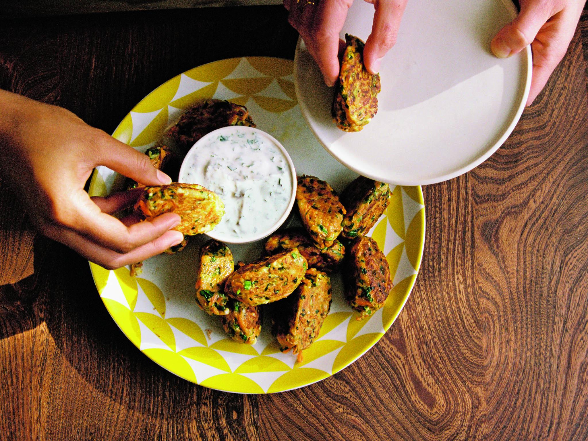 Carrot and feta bites (recipe below)