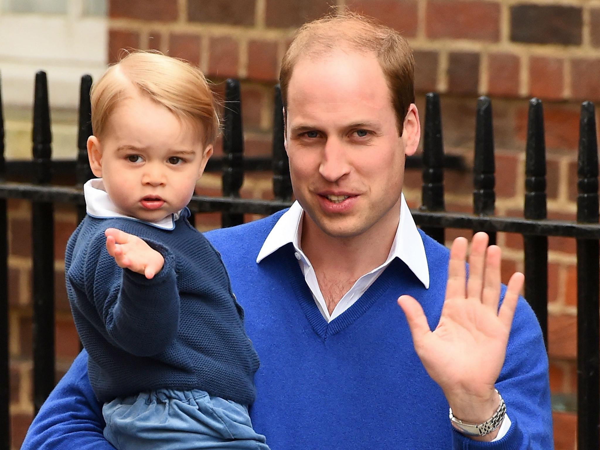 Prince George and Prince William in 2015