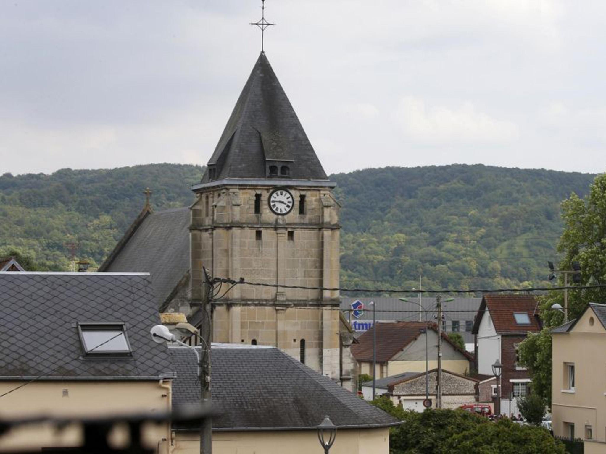 The parish church where Father Hamel was murdered (Reuters)