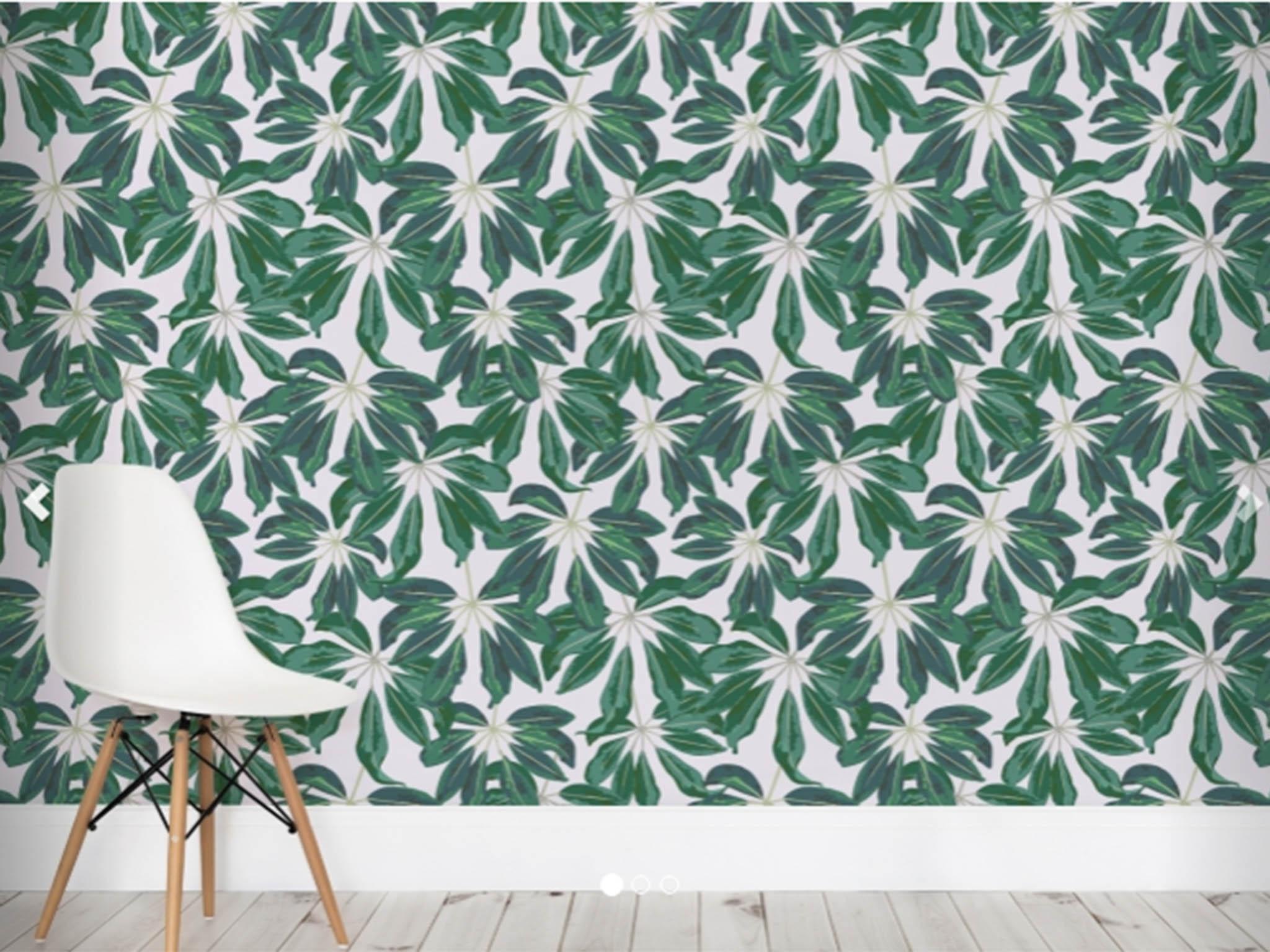 Tropical banana leaf wallpaper from £25 per metre