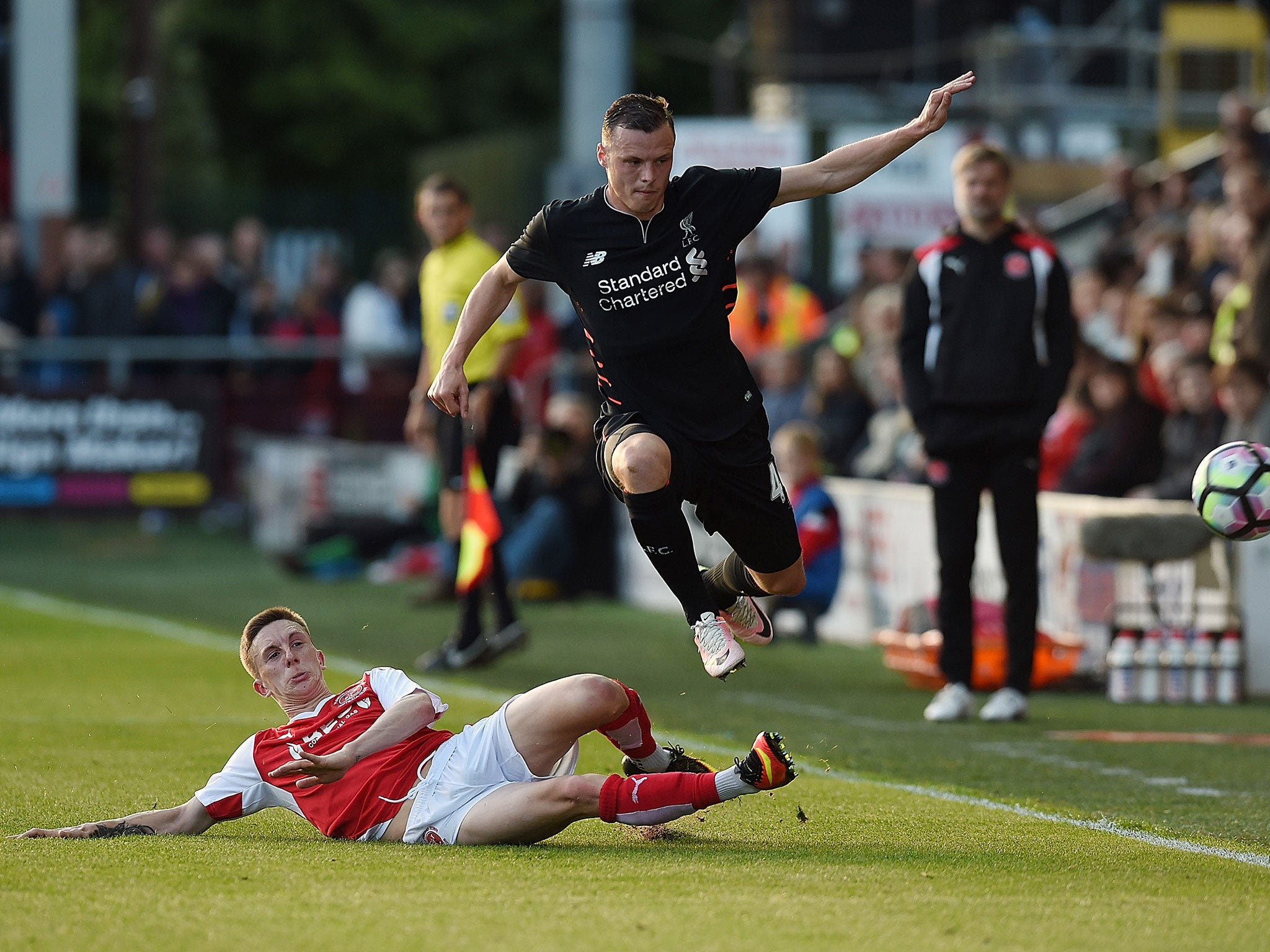 Smith in action for Liverpool against Fleetwood Town