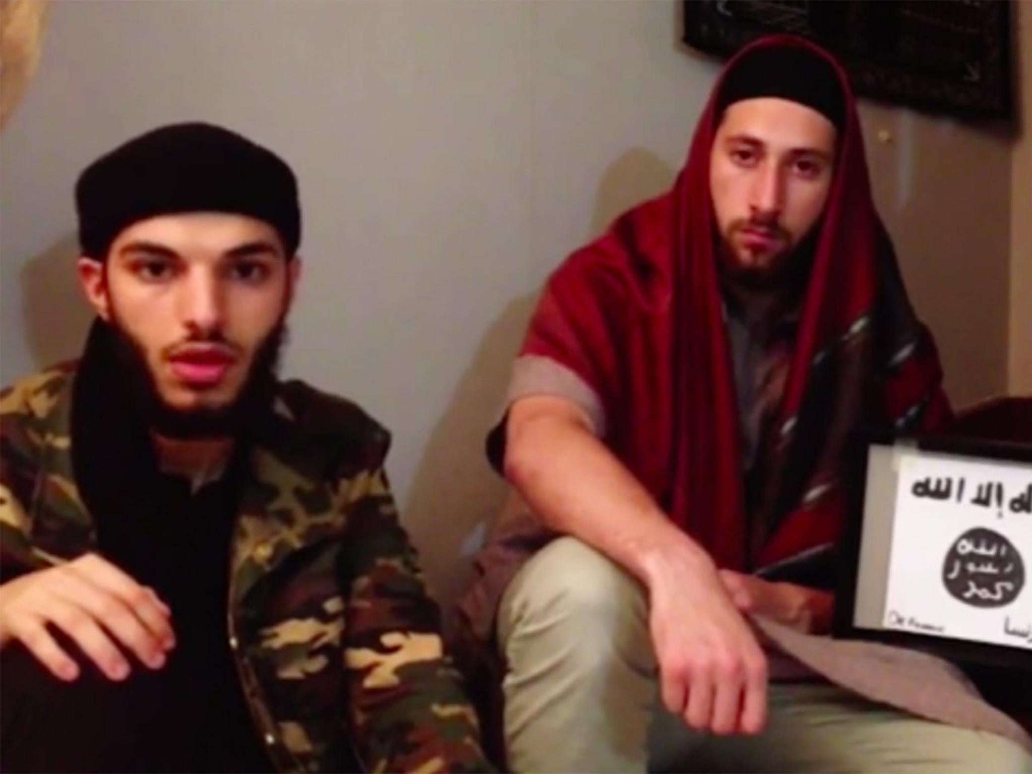 Adel Kermiche (left) was previously engaged to the Notre Dame attacker Sarah Hervouet