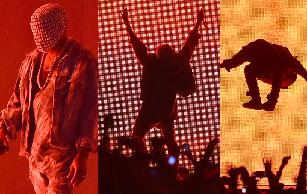 Kanye performs at Bonnaroo in 2014. Jason Merritt/Getty