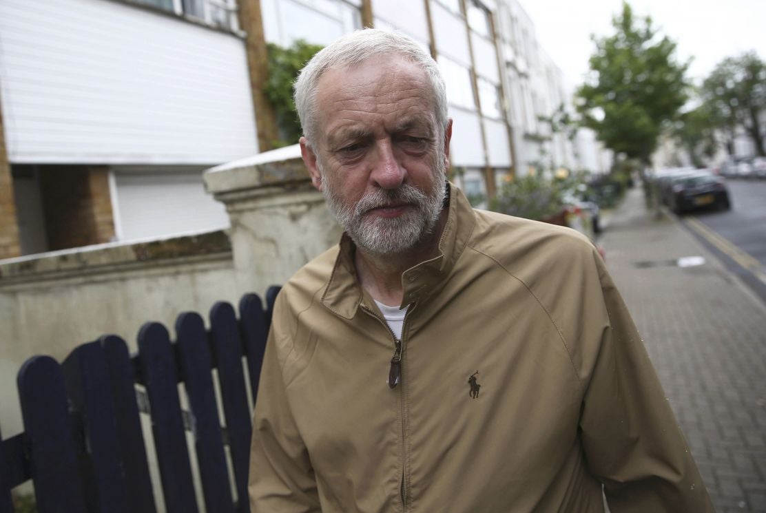 Jeremy Corbyn leaves his home in London, July 27, 2016