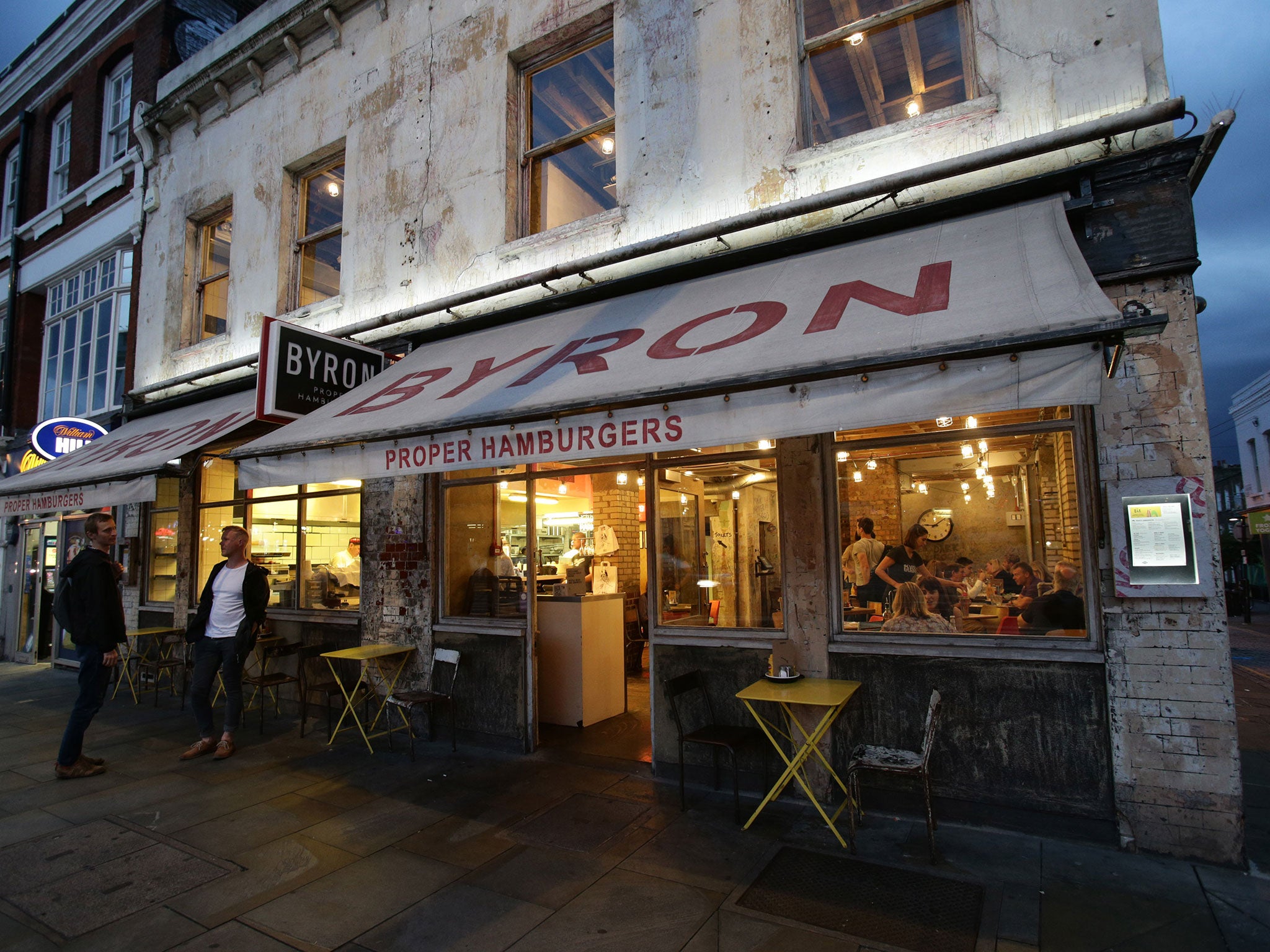 Byron restaurant in Islington, north London. Dozens of workers at the burger chain have been arrested in a swoop by immigration officials