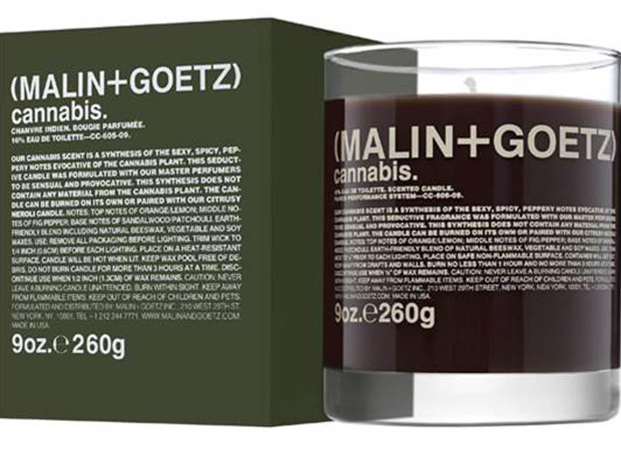 Malin+Goetz cannabis candle, £37