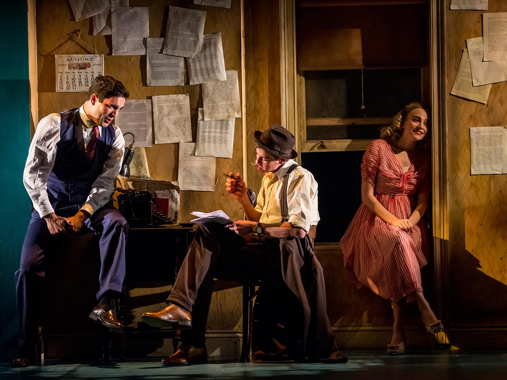 Charlie De Melo, Matt Barber and Pixie Lott (right) star in the opening night of Breakfast at Tiffany’s