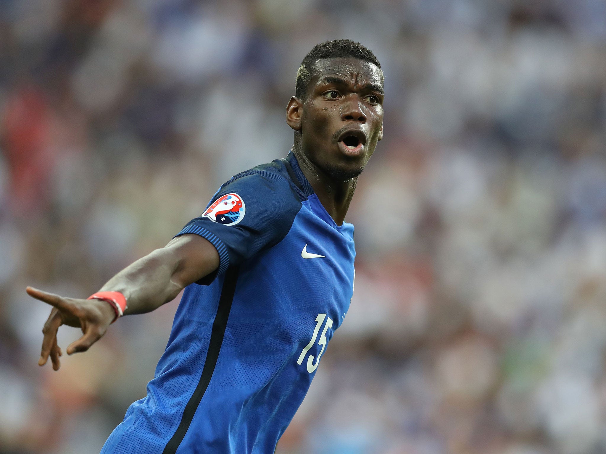 Paul Pogba in action for France at Euro 2016