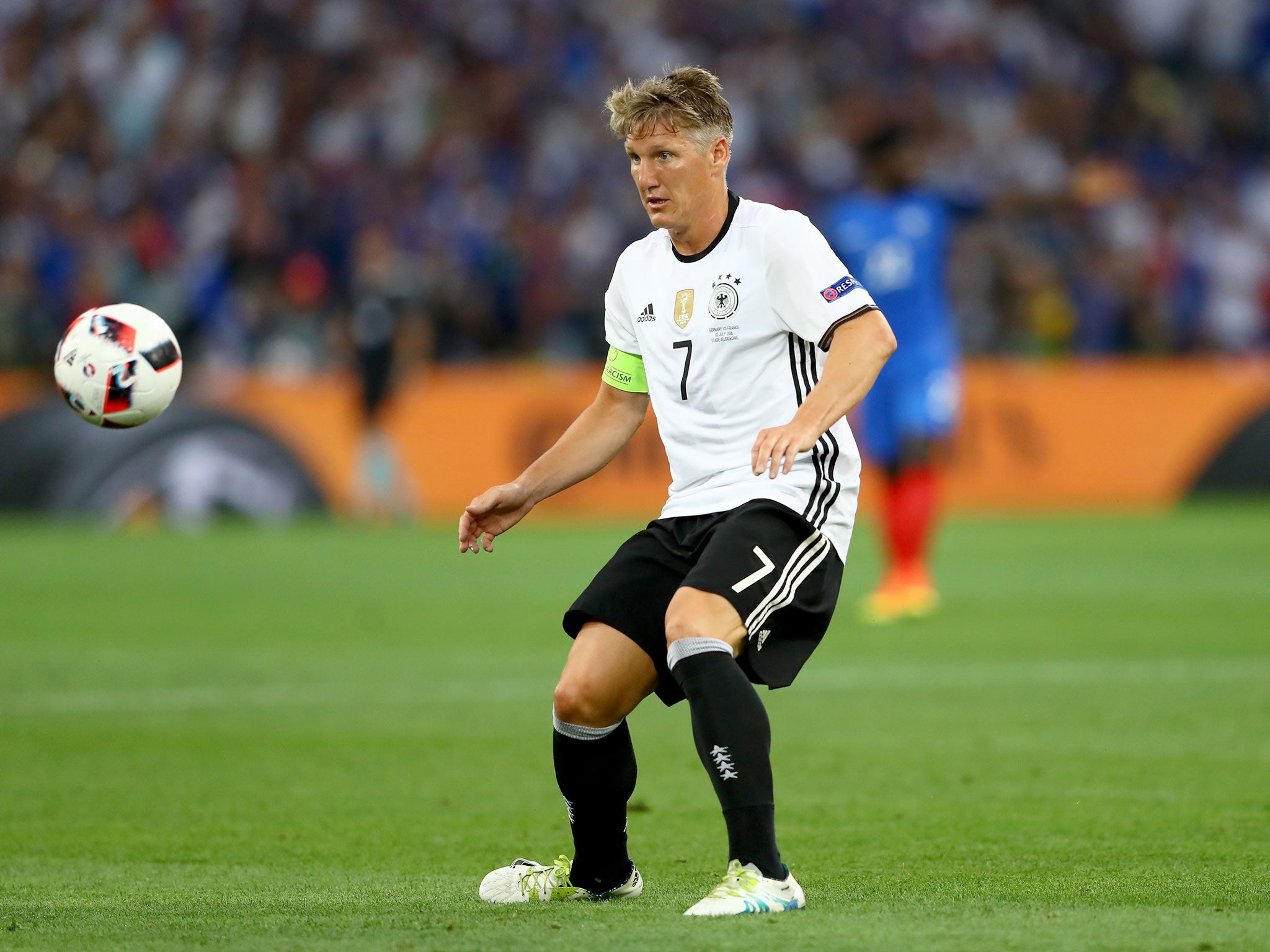 Bastian Schweinsteiger in action for Germany at Euro 2016