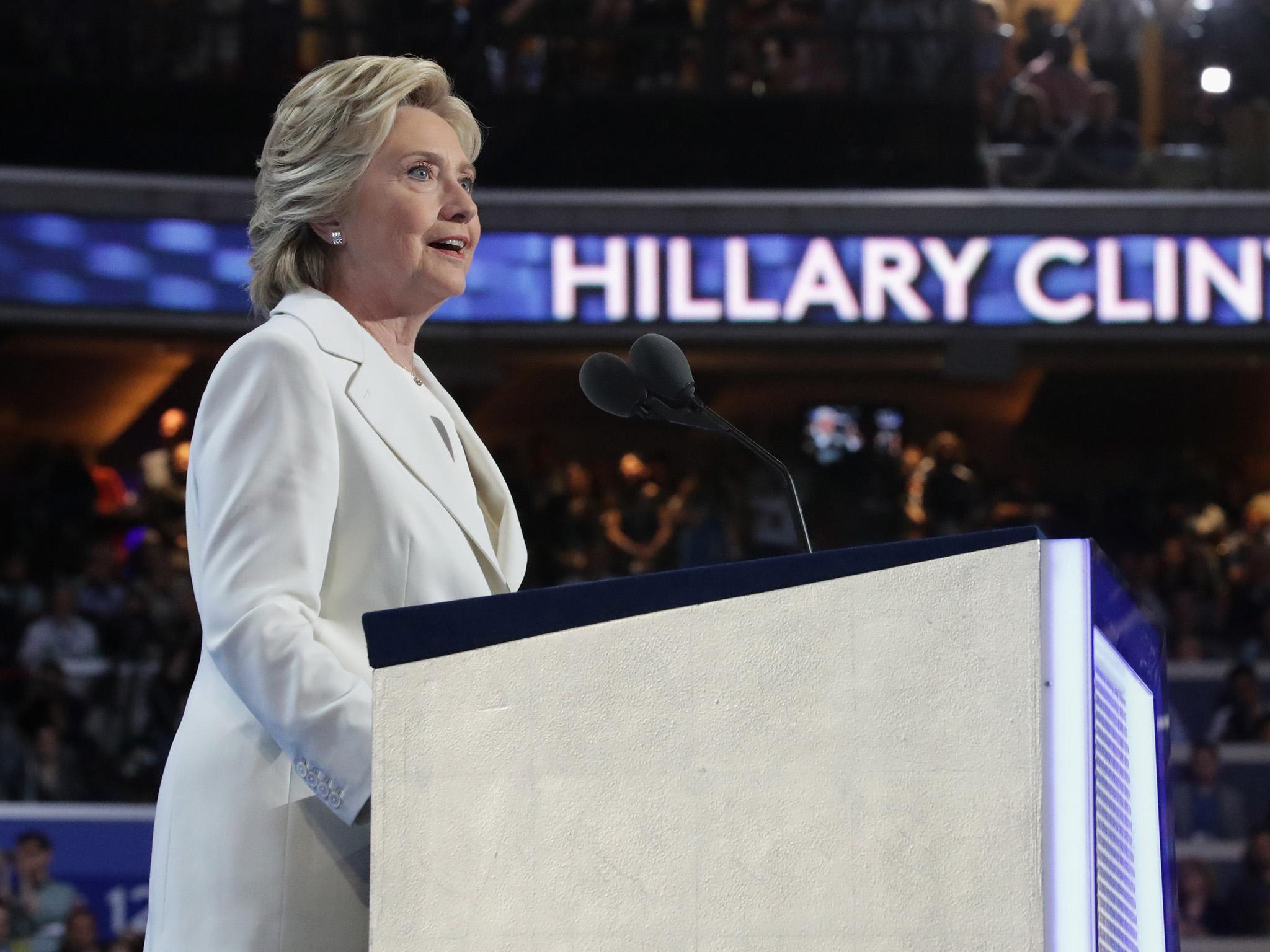 Democratic candidate Hillary Clinton used her DNC speech to slate Donald Trump's record