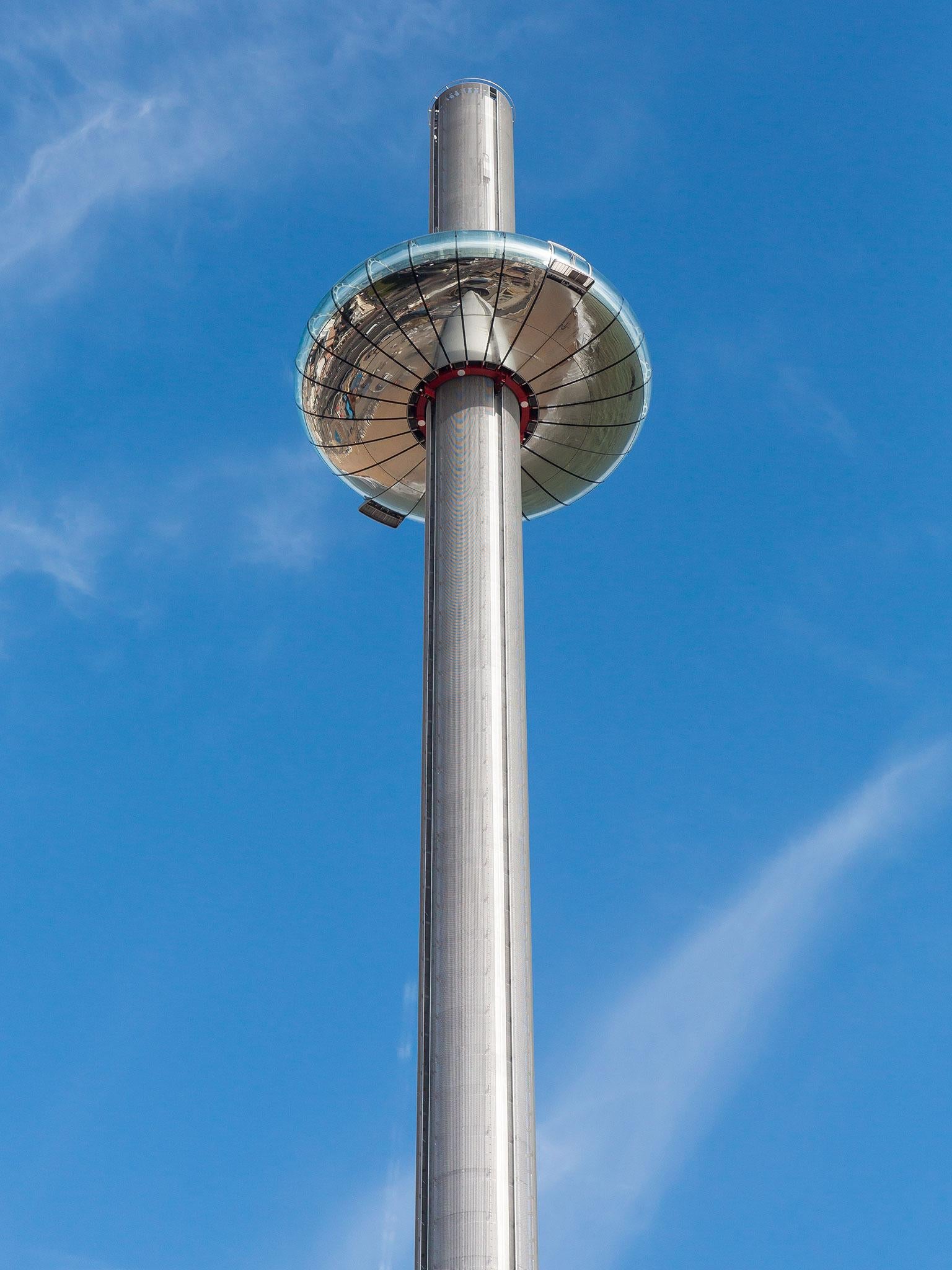 The Brighton i360, with its mirror-bottomed glass pod.