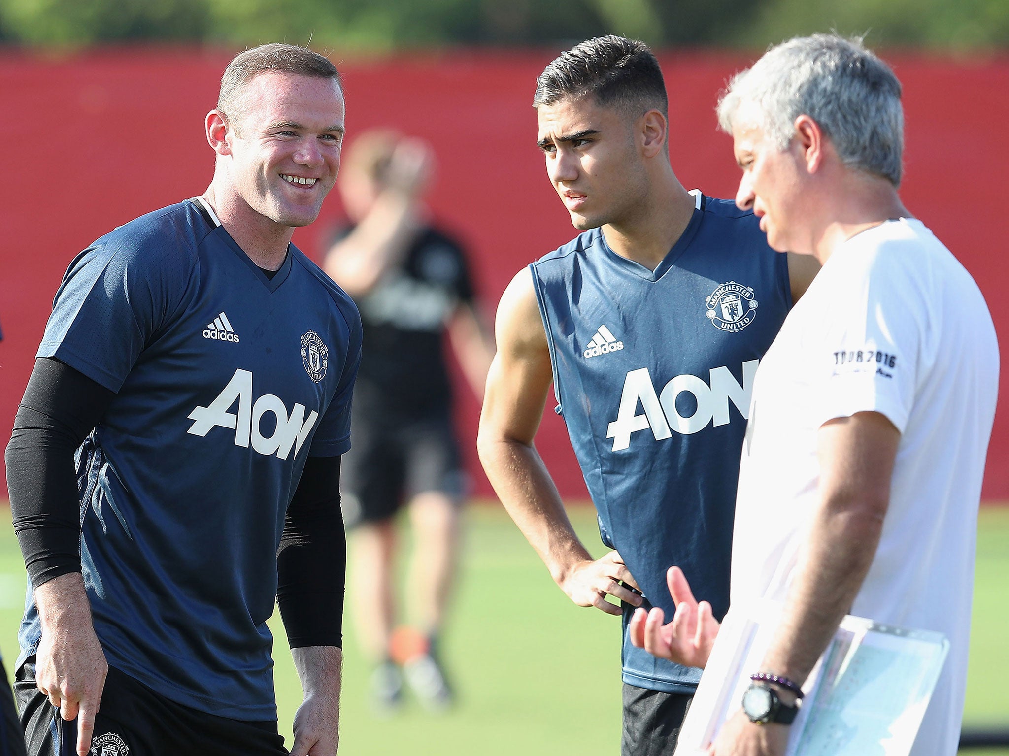 Rooney and Mourinho together in training