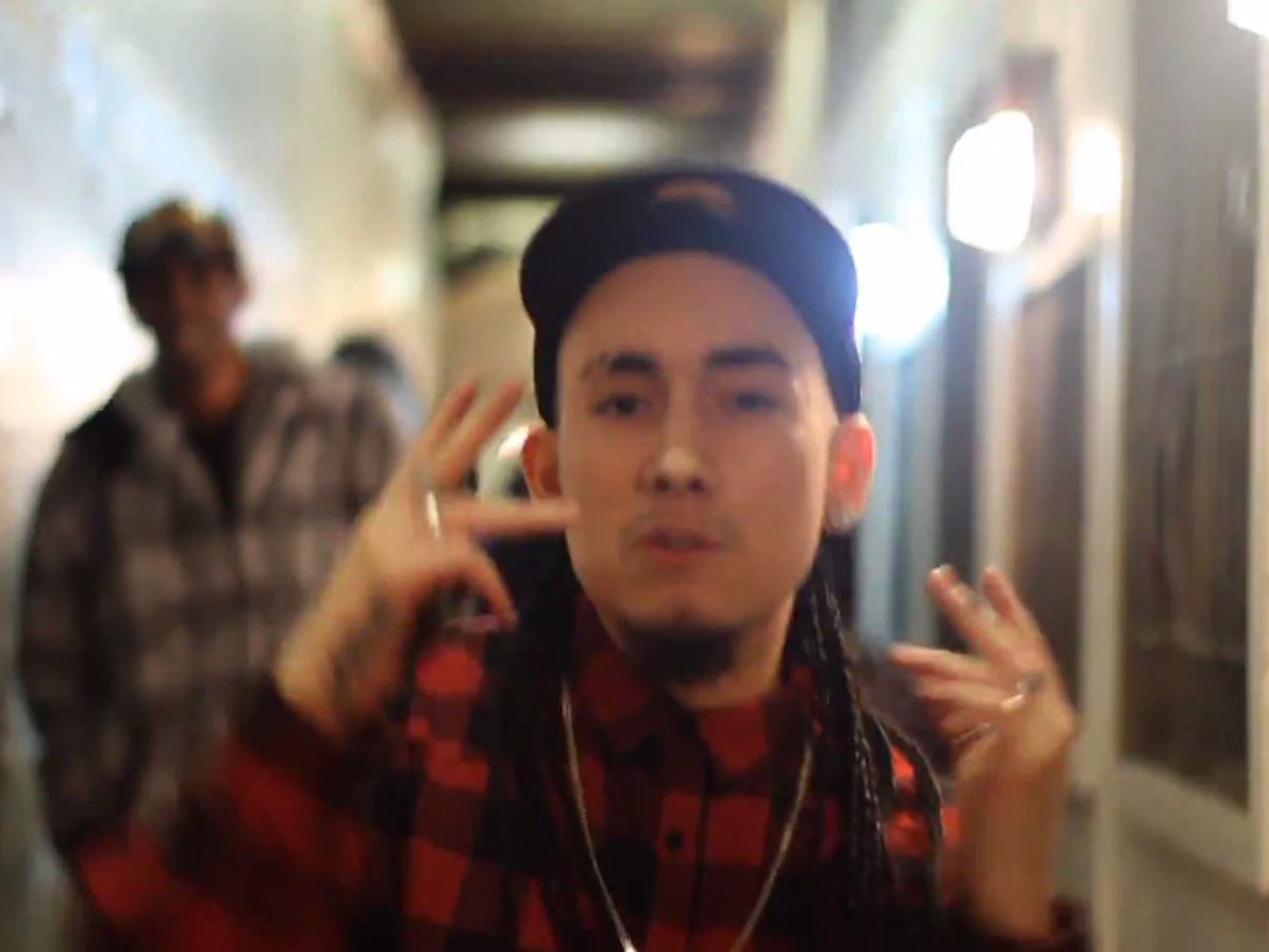 Daniel Rodriguez, also known as Grymey D, in one of his music videos