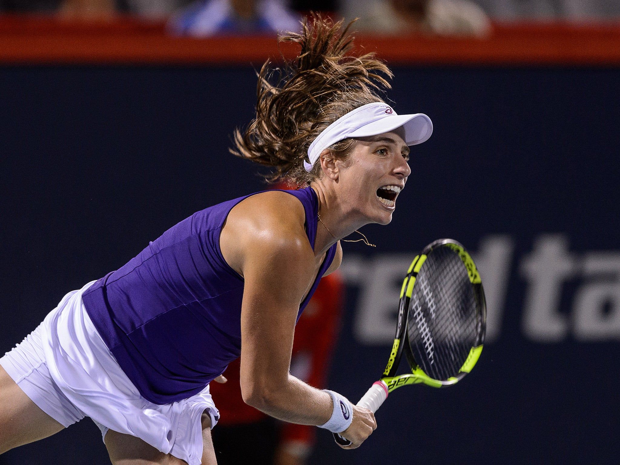 Johanna Konta suffered a quarter-final defeat at the Rogers Cup by Kristina Kucova