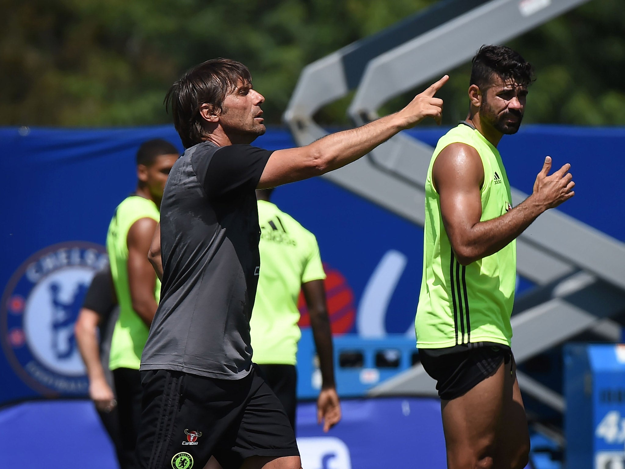 Antonio Conte lead Chelsea through a training session during their pre-season tour of the United States