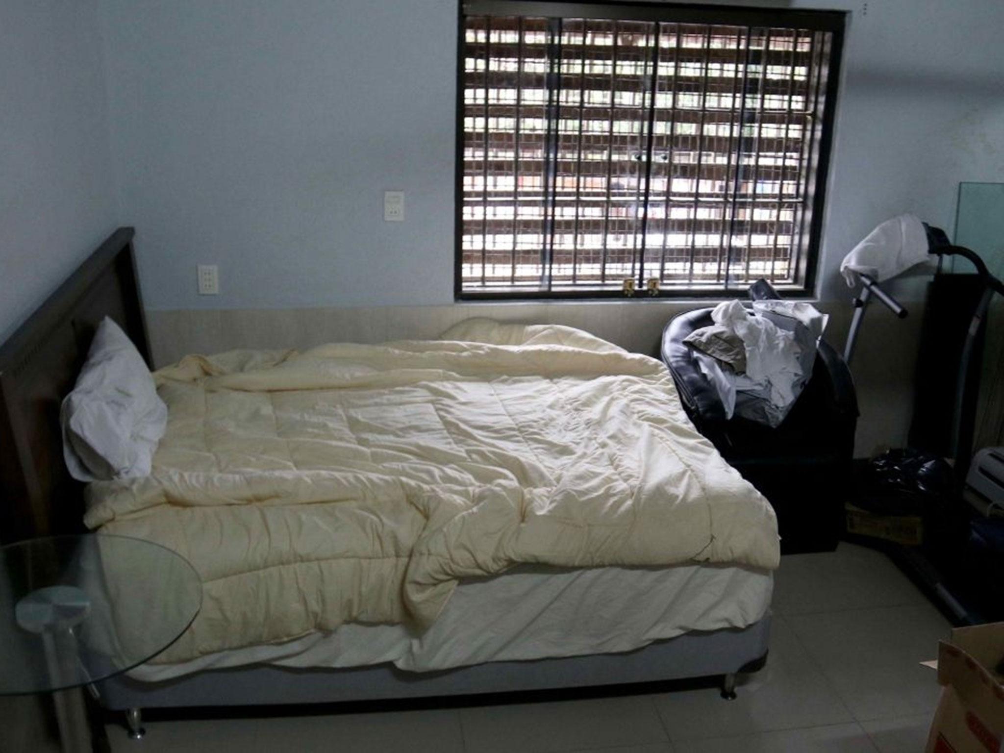 Pavao's bedroom at Tacumbu prison had a treadmill