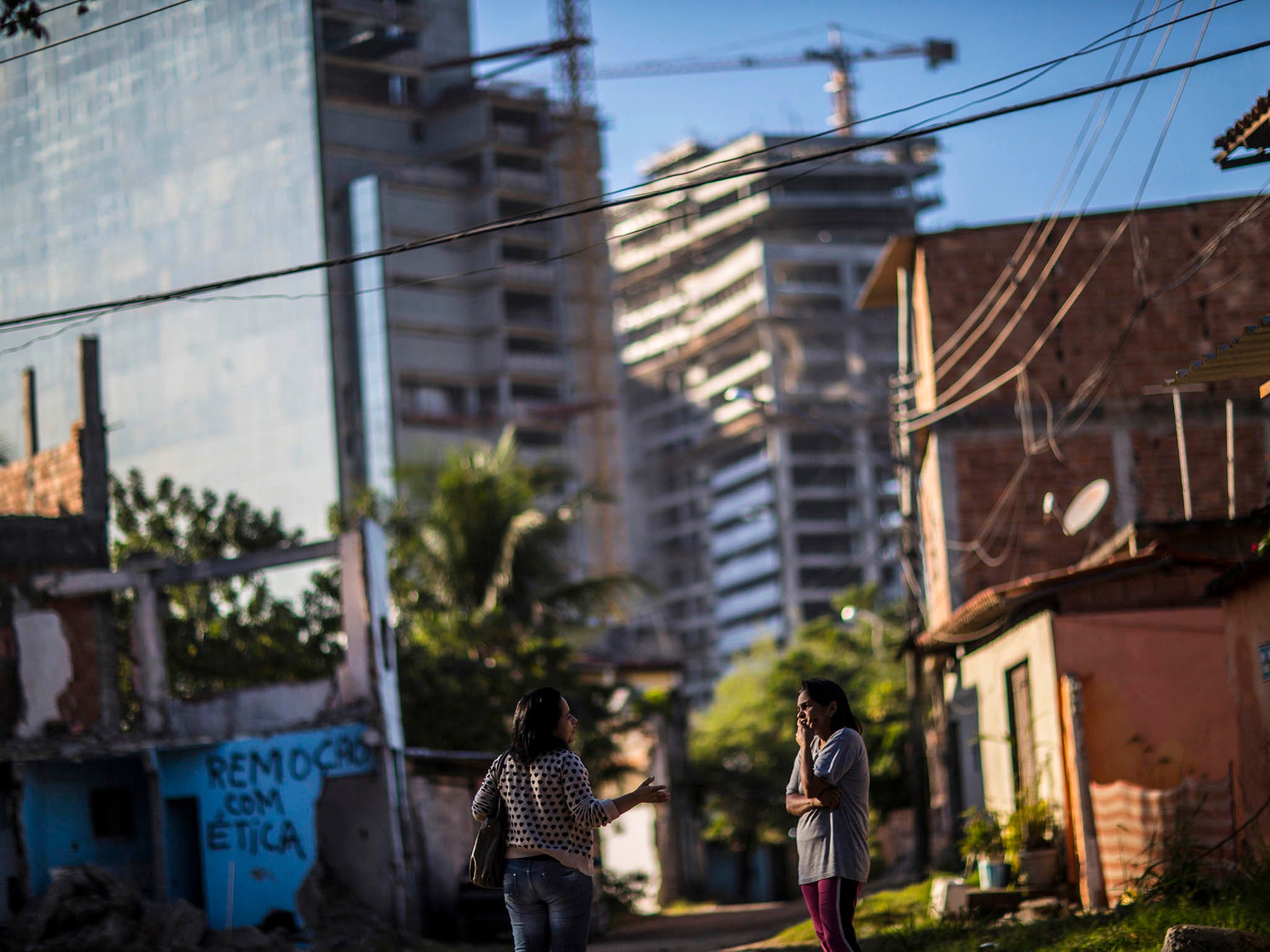 The area surrounding the 2016 Olympic Park is almost entirely favela-free now.