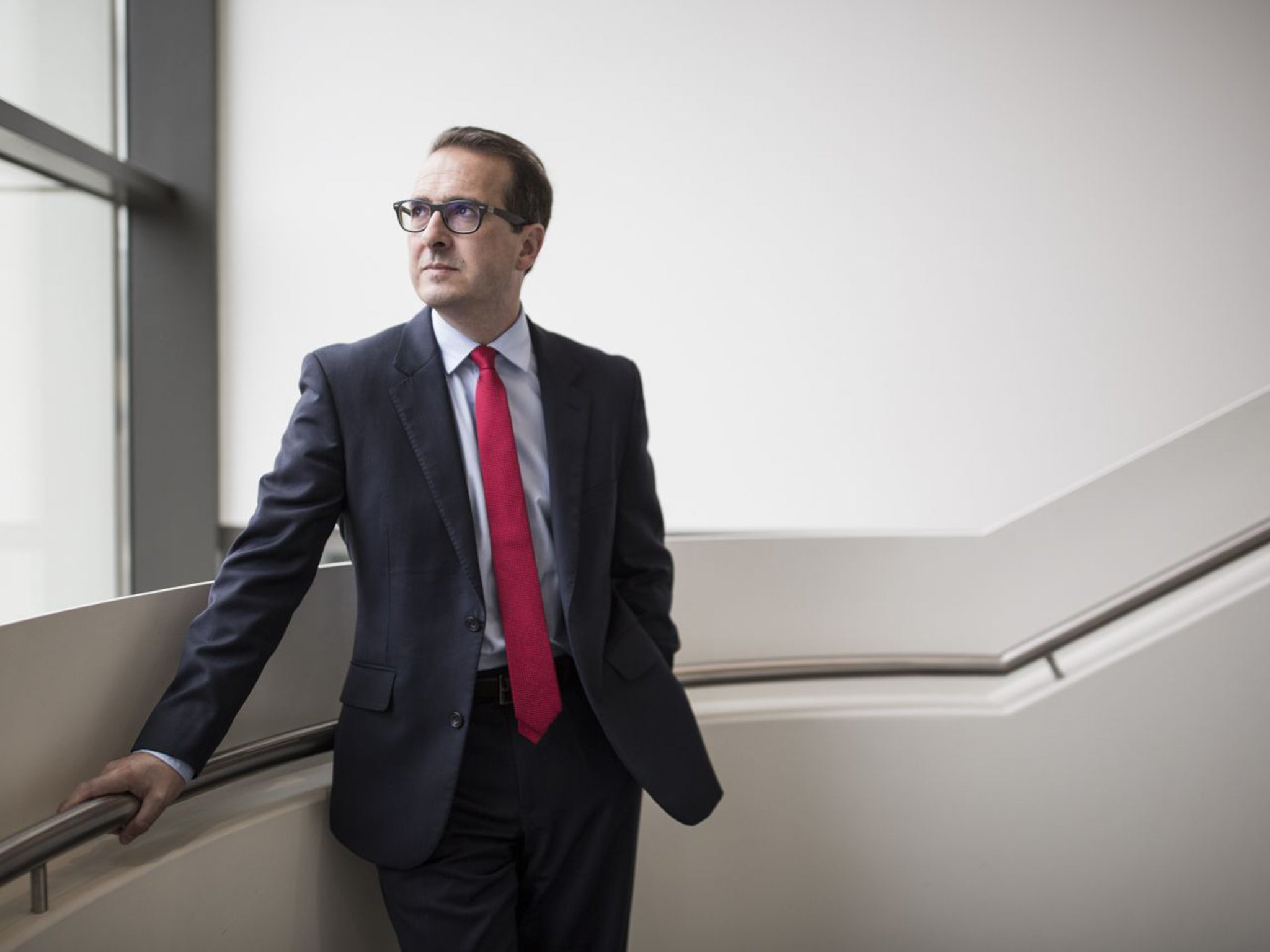 Owen Smith in Camden Council offices in north London yesterday