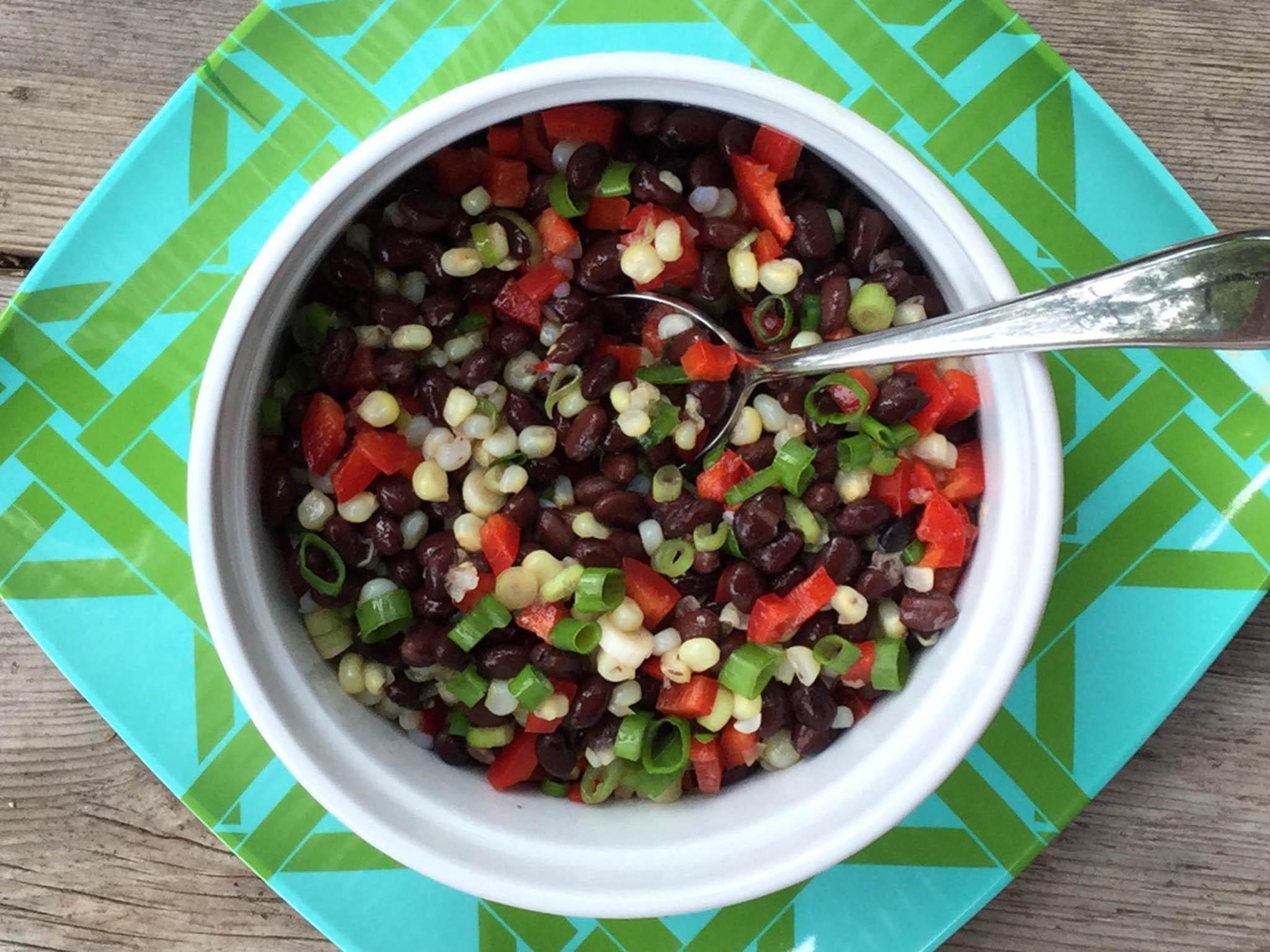 Feast on this Brazilian-inspired black bean salad while watching the Games.