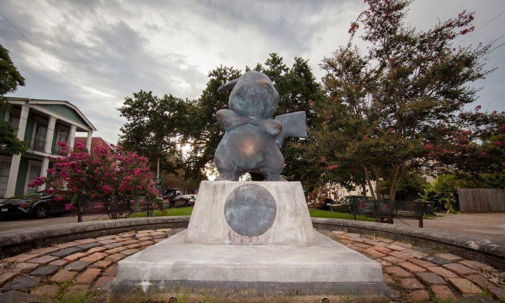 A giant Pikachu appeared in Coliseum Square, New Orleans, at the weekend