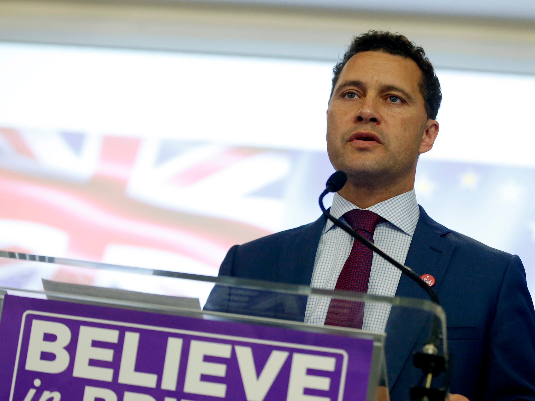 Steven Woolfe speaks at press conference before the EU referendum