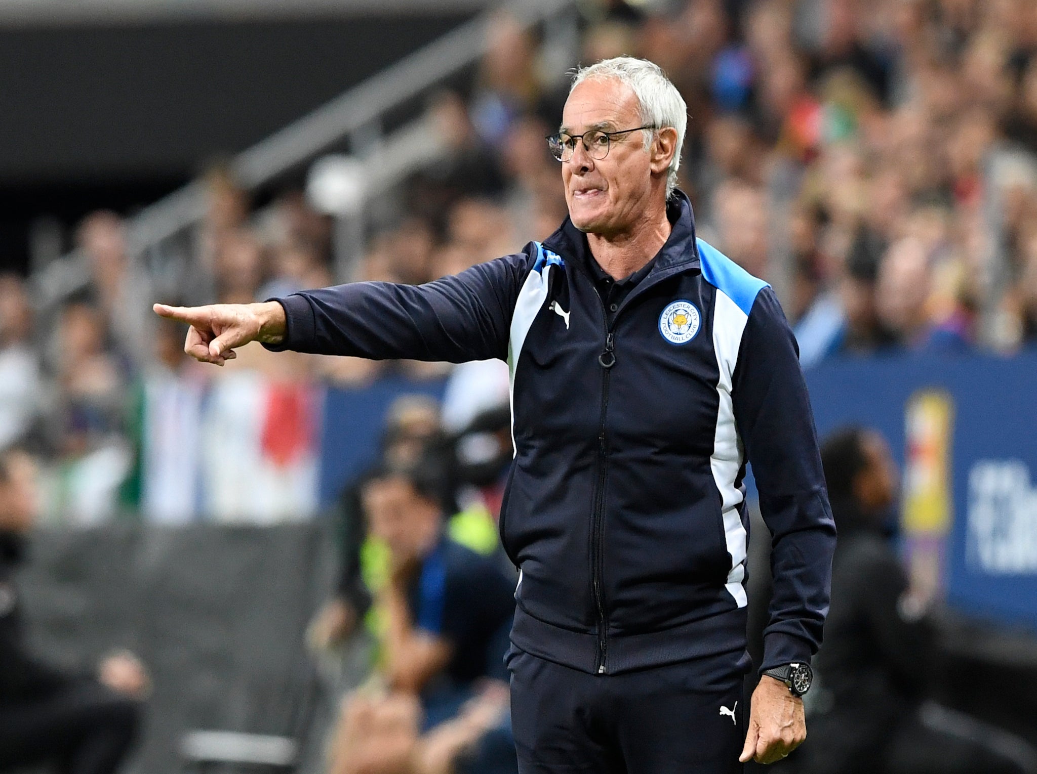 Claudio Ranieri watches on in Stockholm