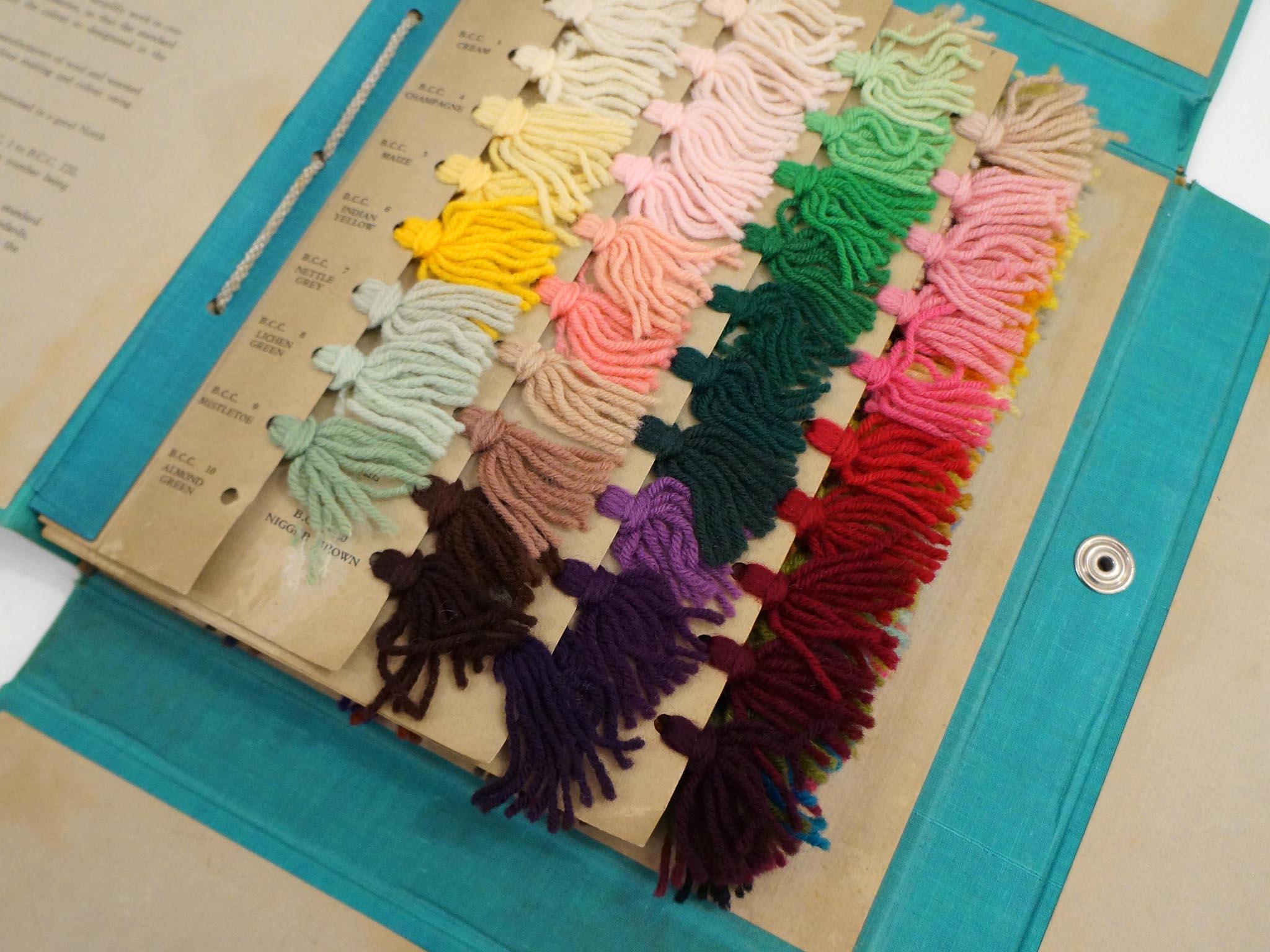 Samples of dyed wool set the colour standards for, among other things, military uniforms