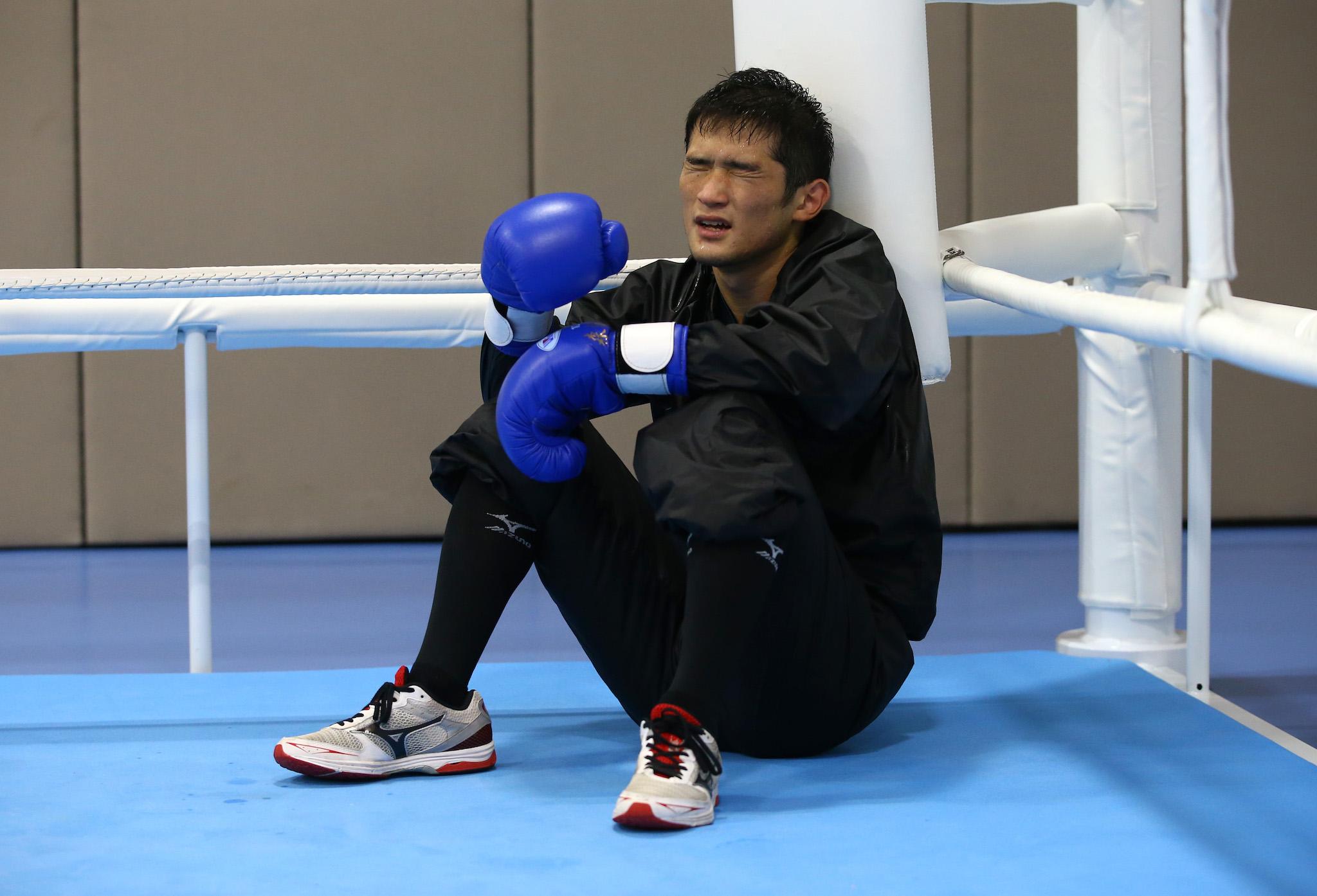 Arashi Morisaka (JPN) of Japan attends training